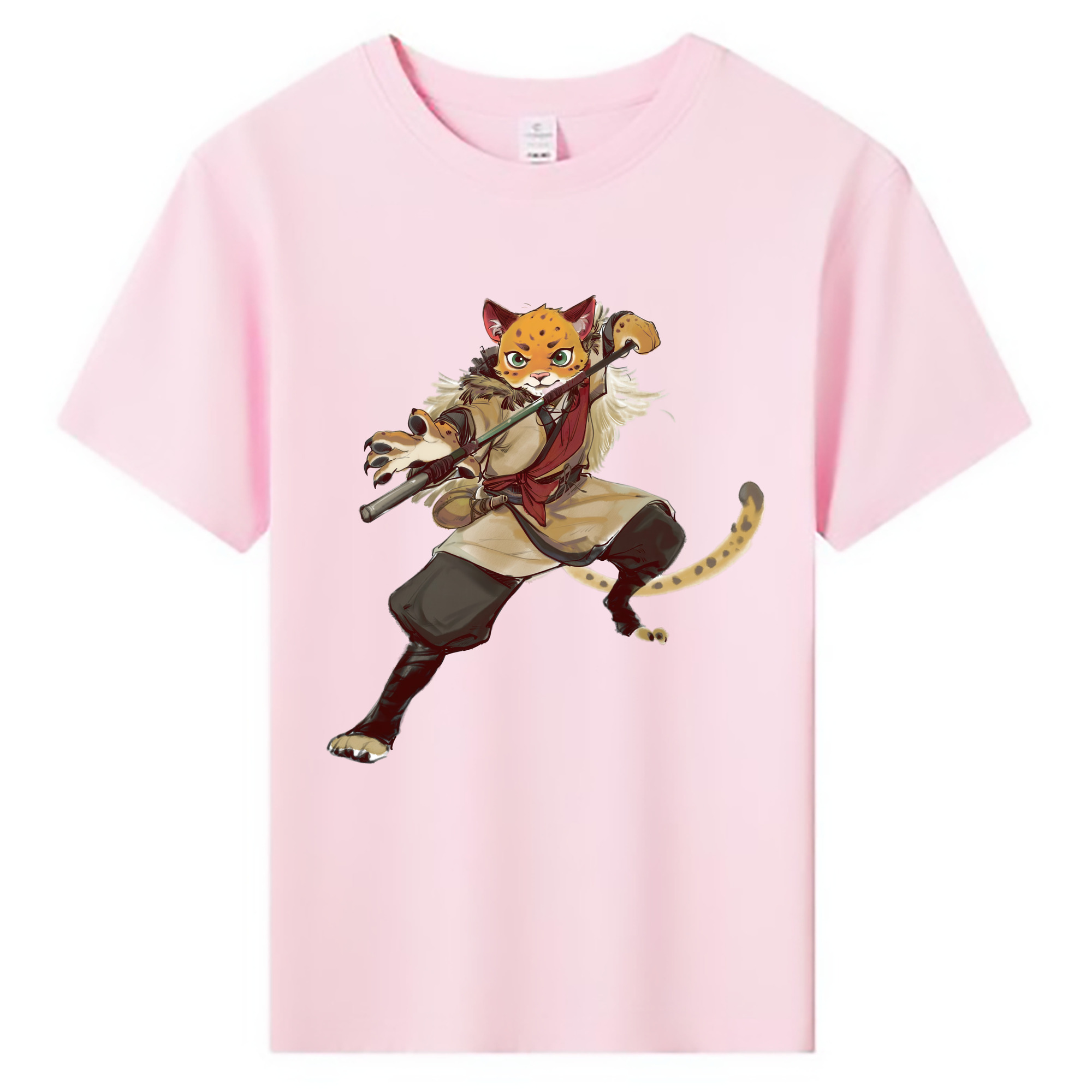（画像用） Ne Zha 2 ナタ 魔童の大暴れ 綿100％キッズTシャツ（フロントプリント）