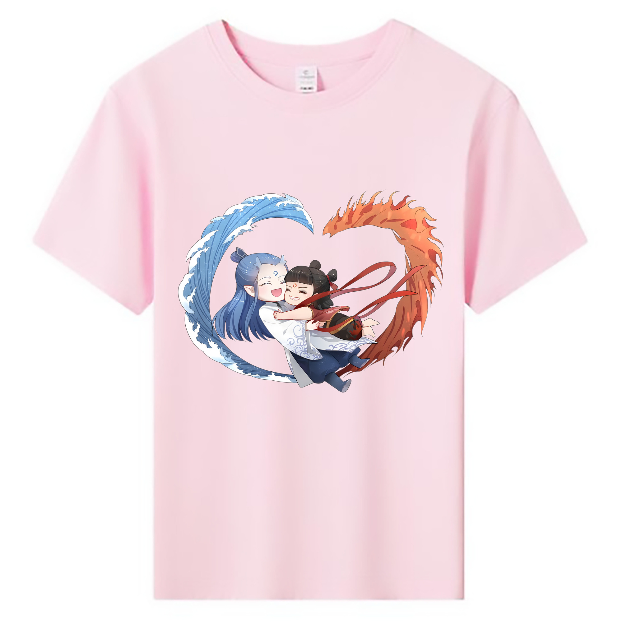 （画像用） Ne Zha 2 ナタ 魔童の大暴れ 綿100％キッズTシャツ（フロントプリント）