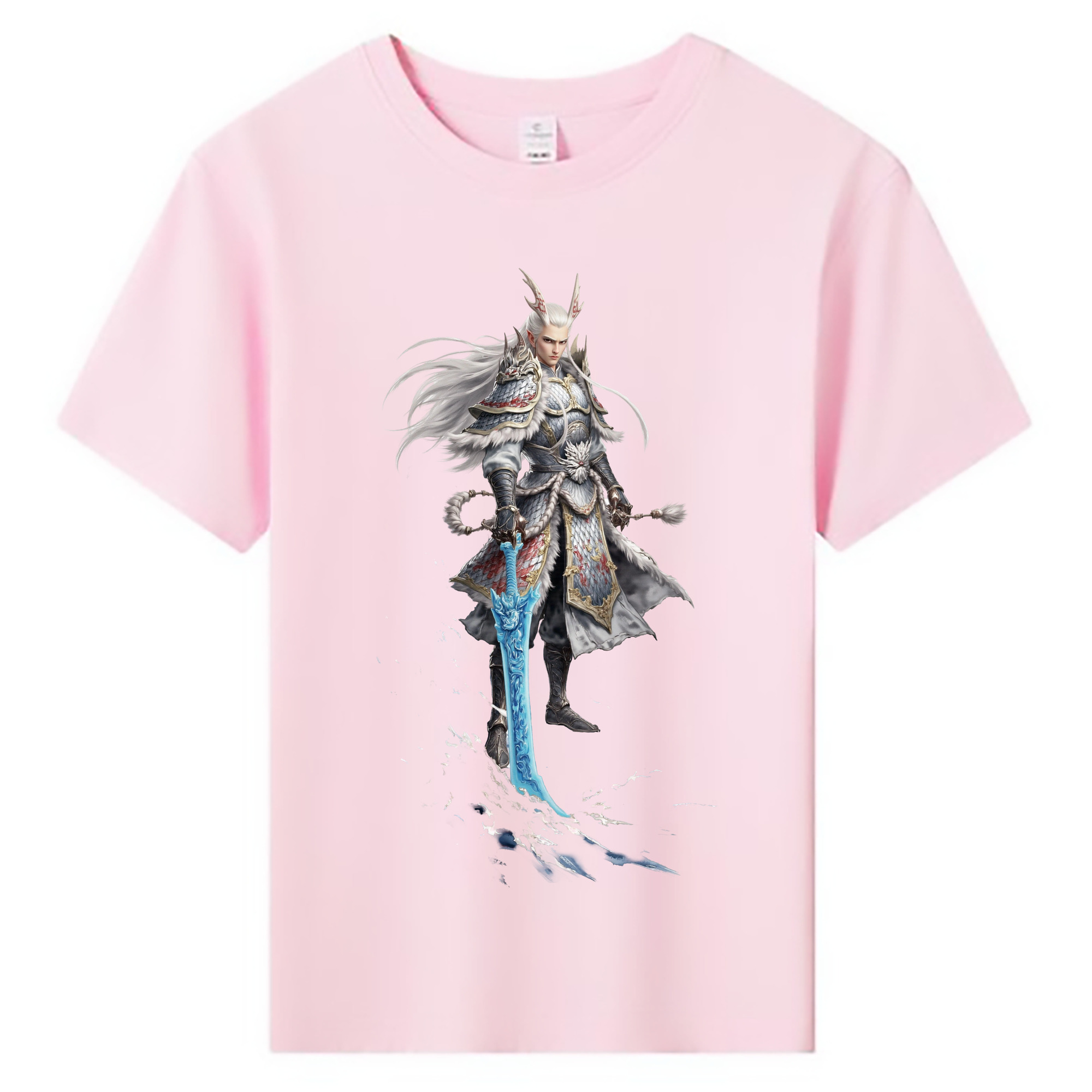 （画像用） Ne Zha 2 ナタ 魔童の大暴れ 綿100％キッズTシャツ（フロントプリント）