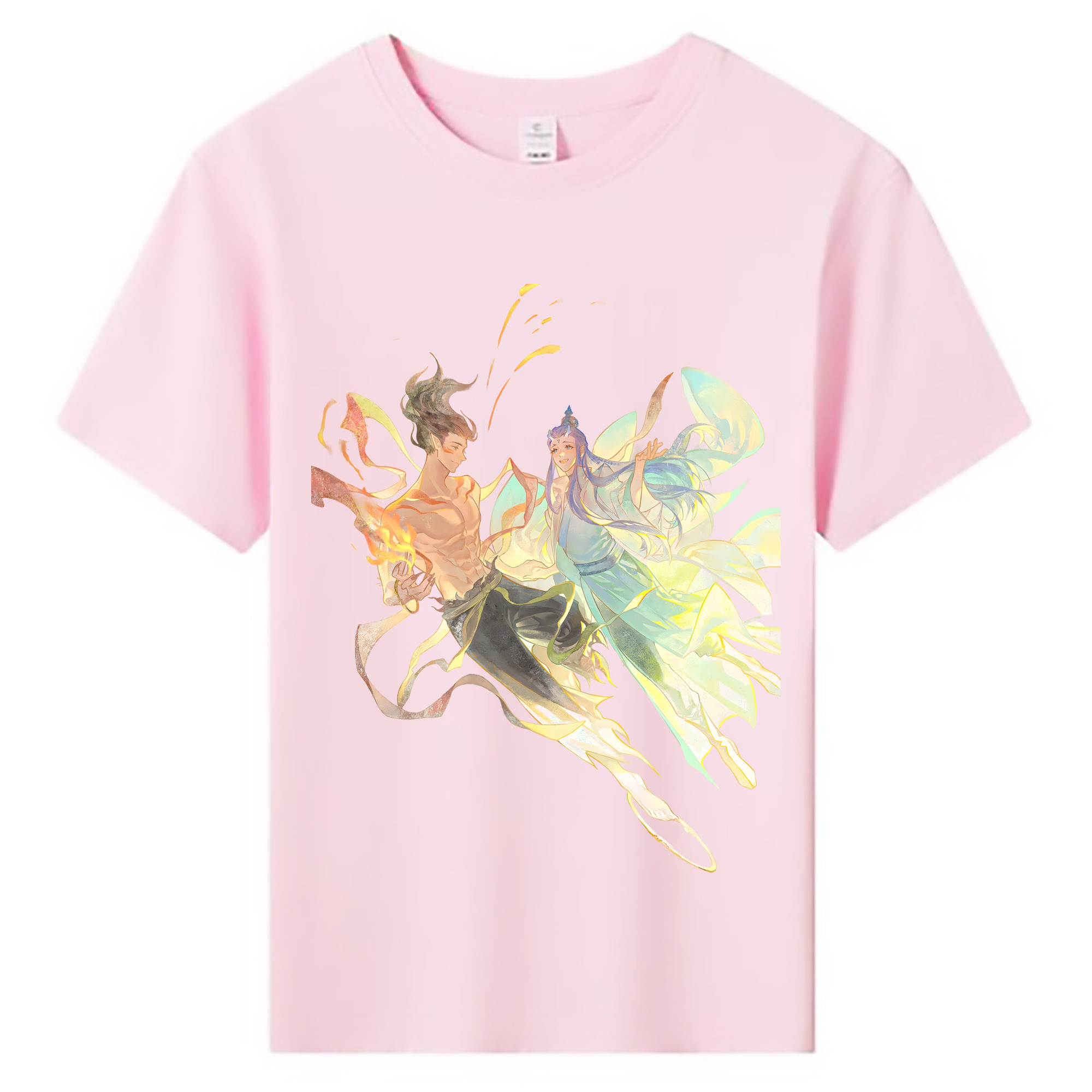 （画像用） Ne Zha 2 ナタ 魔童の大暴れ 綿100％キッズTシャツ（フロントプリント）