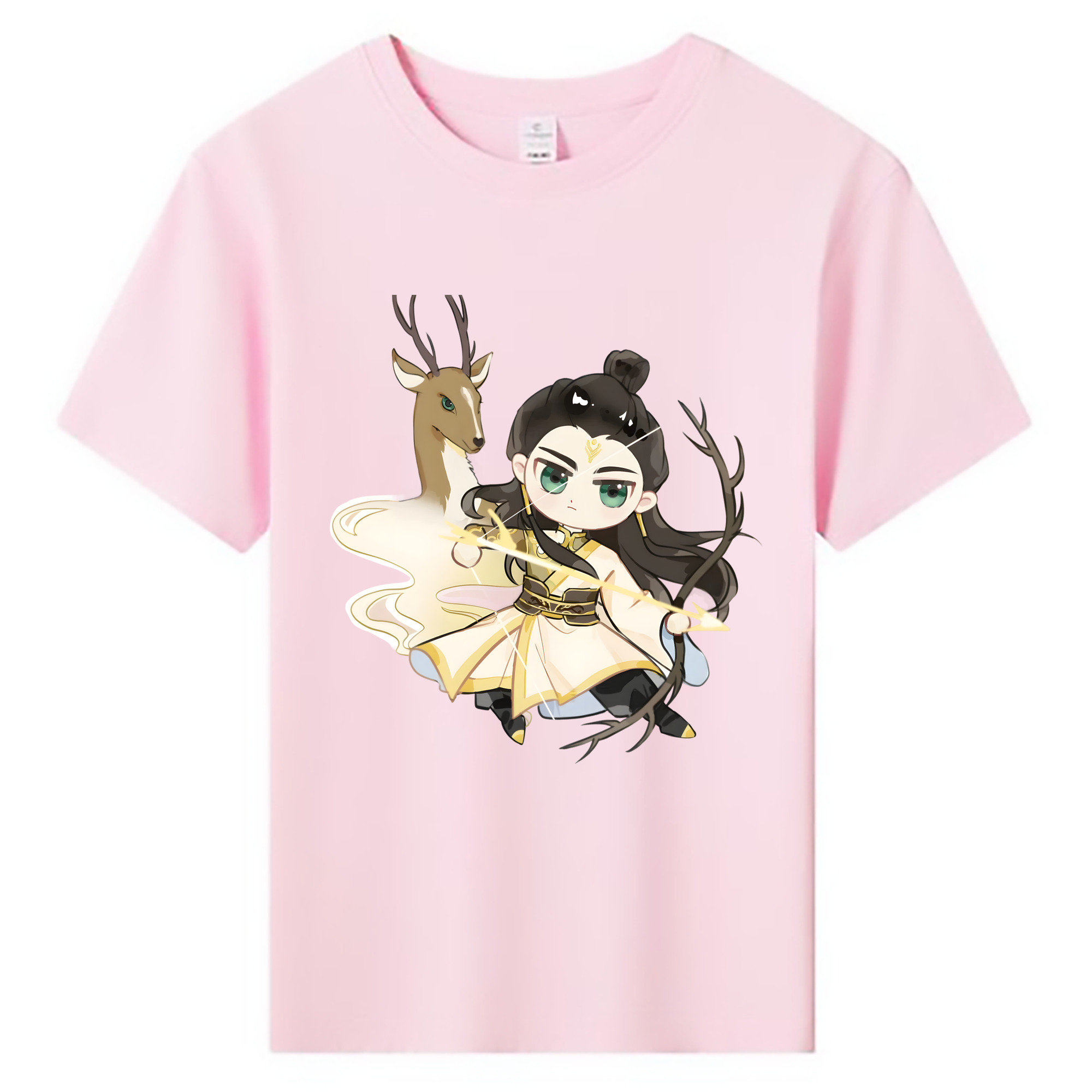 （画像用） Ne Zha 2 ナタ 魔童の大暴れ 綿100％キッズTシャツ（フロントプリント）