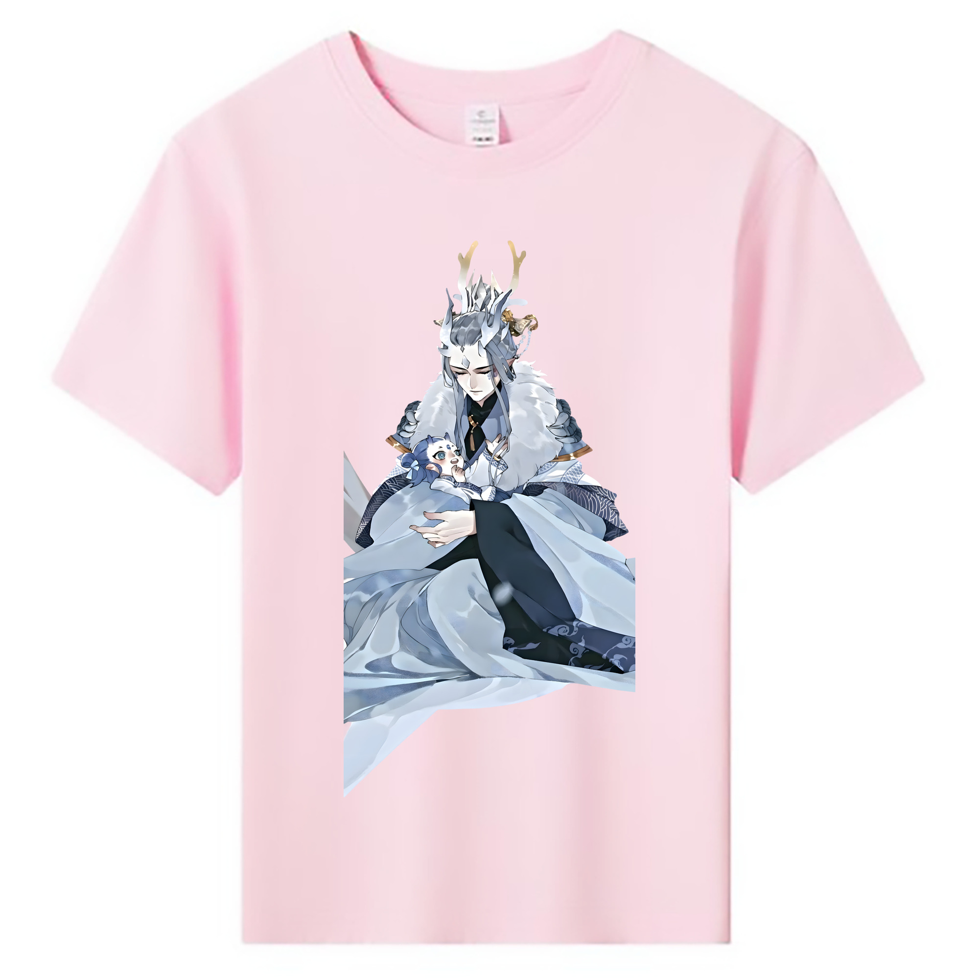 （画像用） Ne Zha 2 ナタ 魔童の大暴れ 綿100％キッズTシャツ（フロントプリント）
