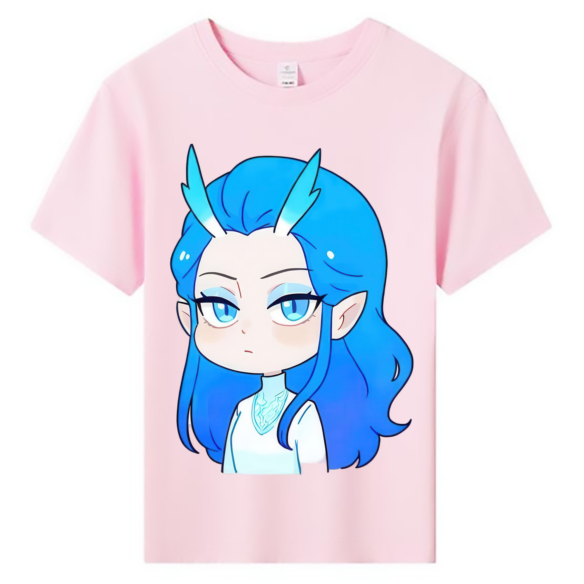 （画像用） Ne Zha 2 ナタ 魔童の大暴れ 綿100％キッズTシャツ（フロントプリント）