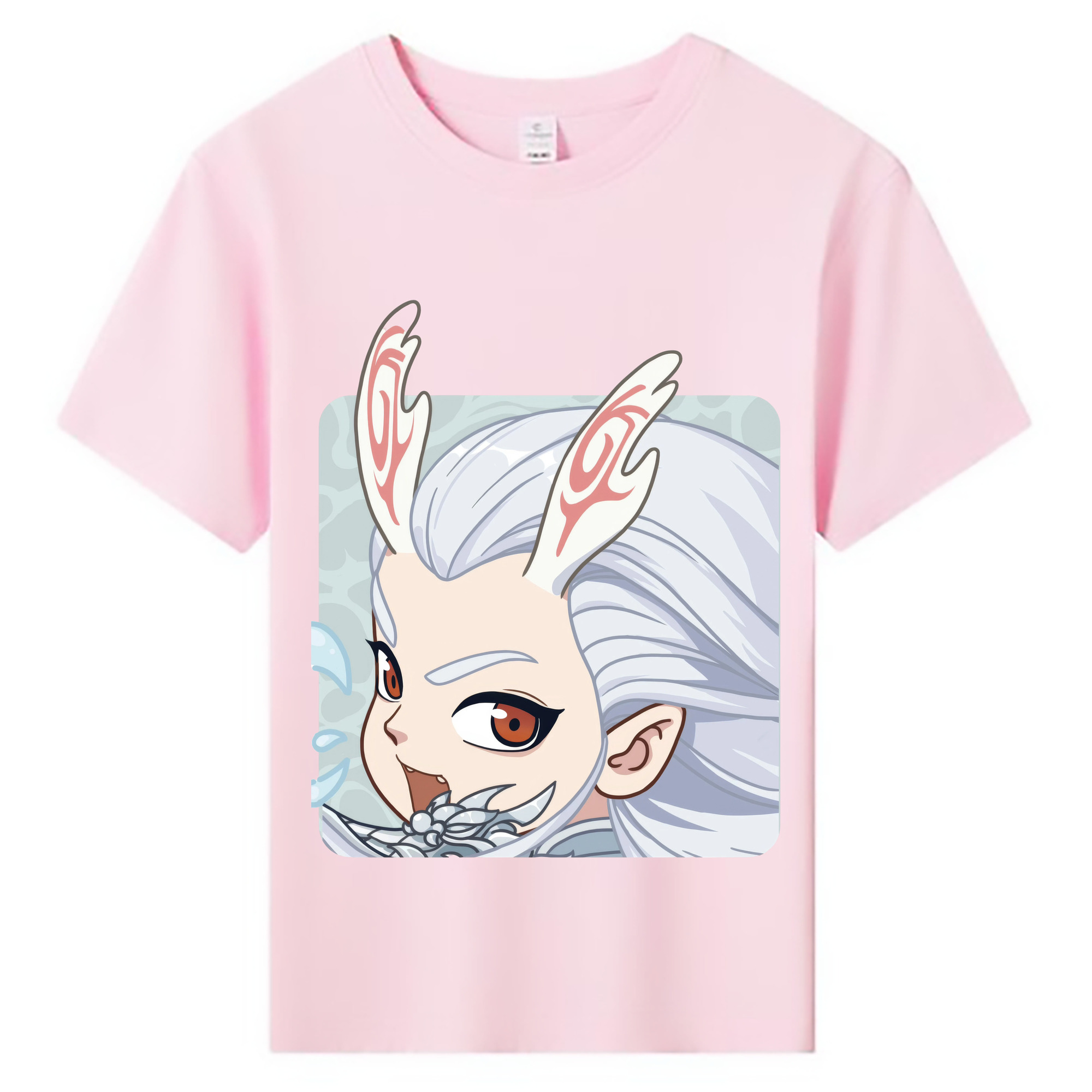 （画像用） Ne Zha 2 ナタ 魔童の大暴れ 綿100％キッズTシャツ（フロントプリント）