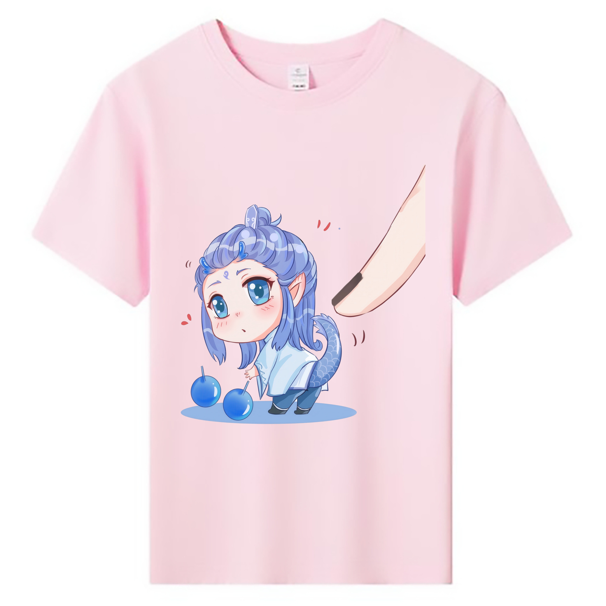 （画像用） Ne Zha 2 ナタ 魔童の大暴れ 綿100％キッズTシャツ（フロントプリント）