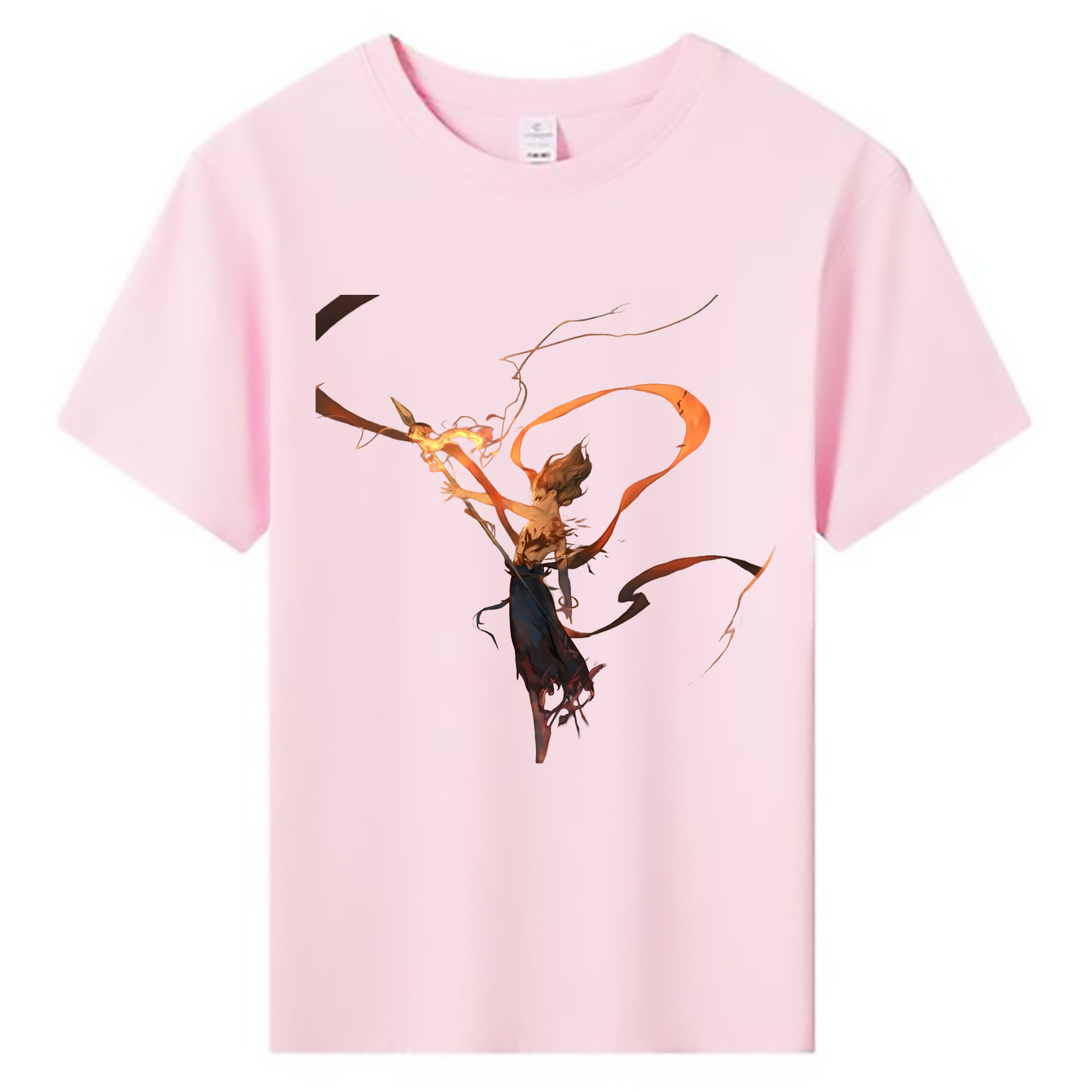 （画像用） Ne Zha 2 ナタ 魔童の大暴れ 綿100％キッズTシャツ（フロントプリント）