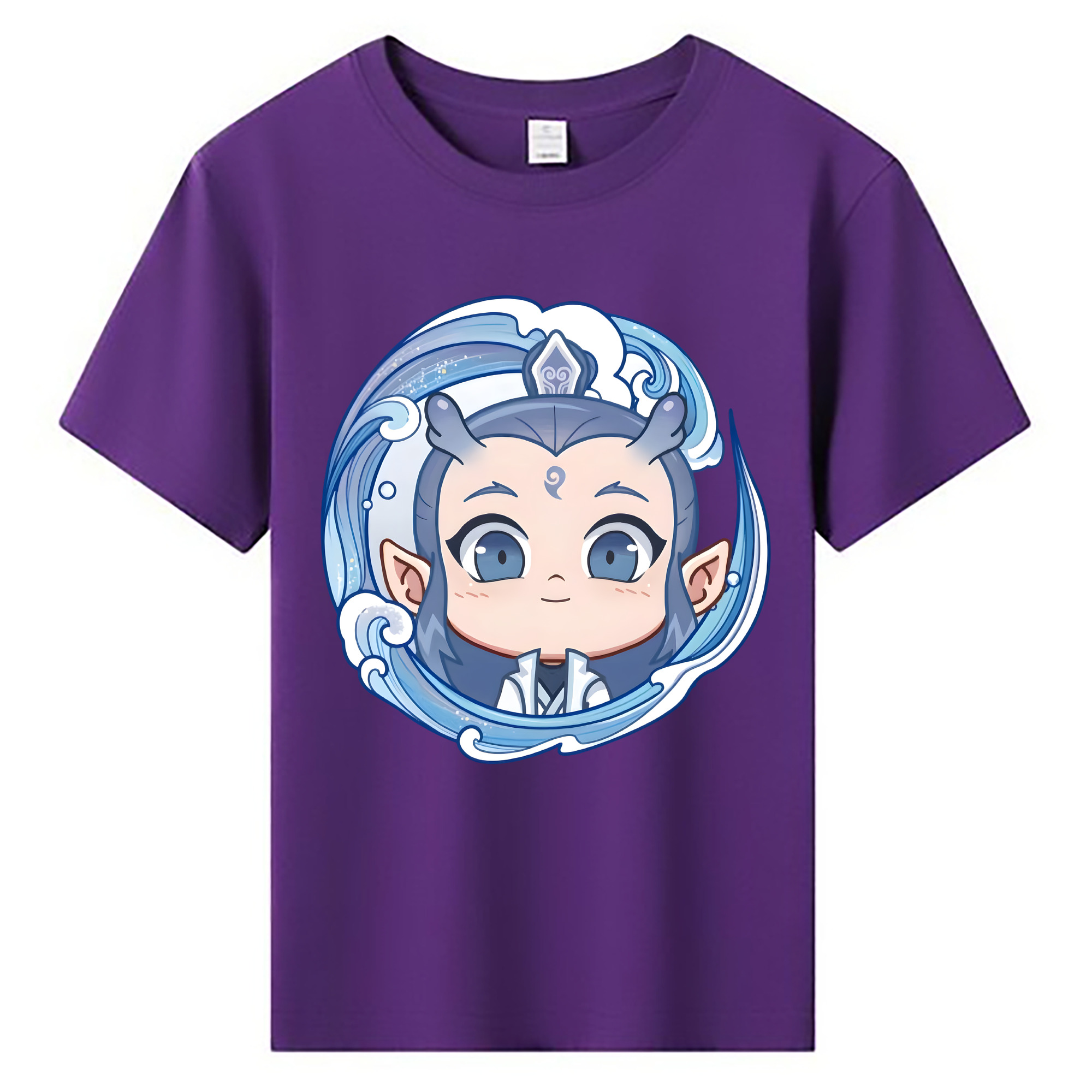 （画像用） Ne Zha 2 ナタ 魔童の大暴れ 綿100％キッズTシャツ（フロントプリント）