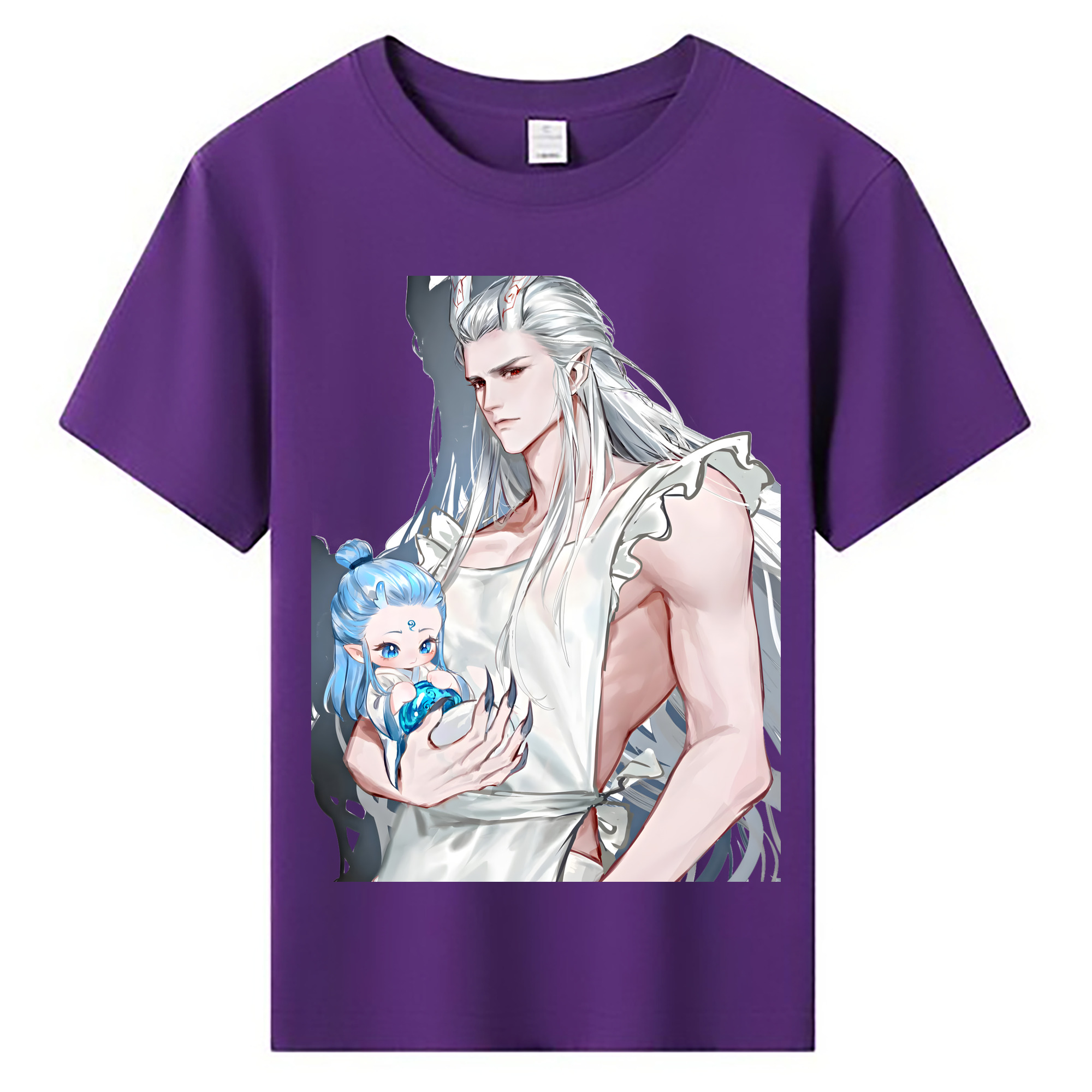 （画像用） Ne Zha 2 ナタ 魔童の大暴れ 綿100％キッズTシャツ（フロントプリント）
