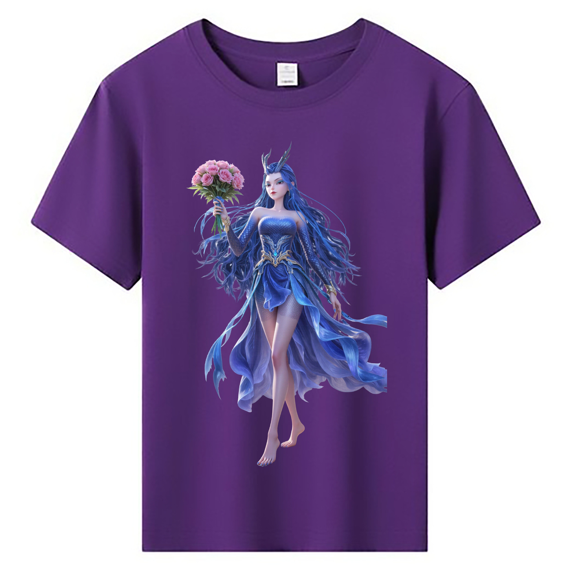（画像用） Ne Zha 2 ナタ 魔童の大暴れ 綿100％キッズTシャツ（フロントプリント）