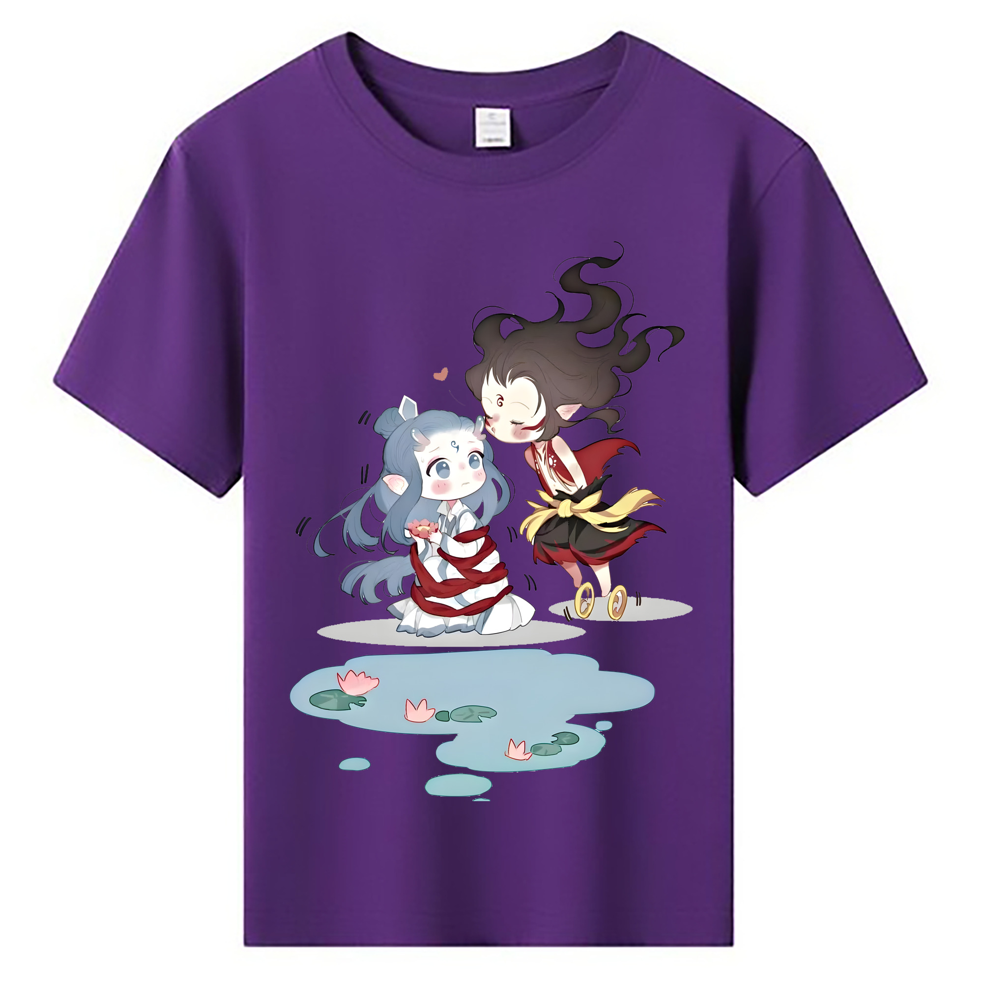（画像用） Ne Zha 2 ナタ 魔童の大暴れ 綿100％キッズTシャツ（フロントプリント）