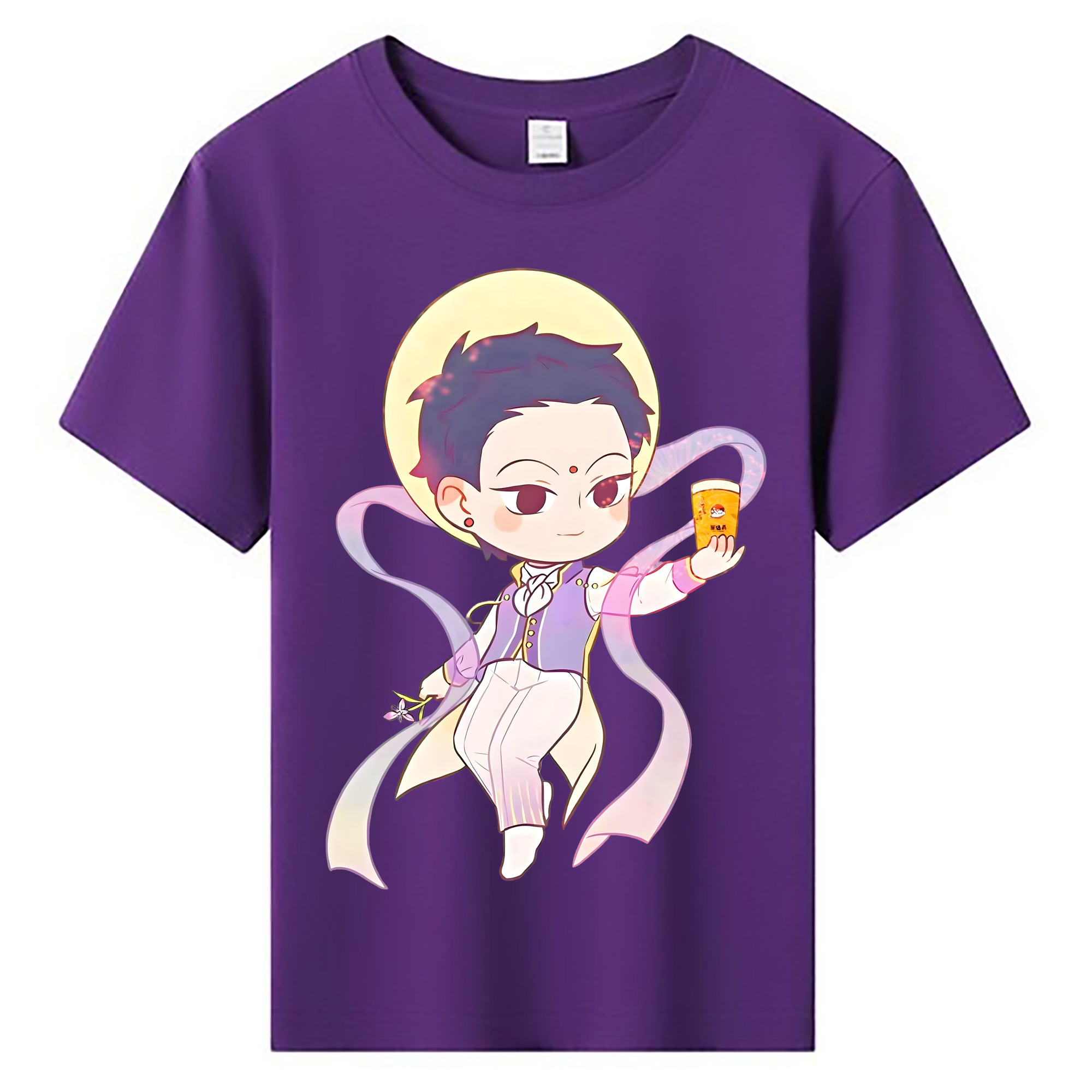 （画像用） Ne Zha 2 ナタ 魔童の大暴れ 綿100％キッズTシャツ（フロントプリント）