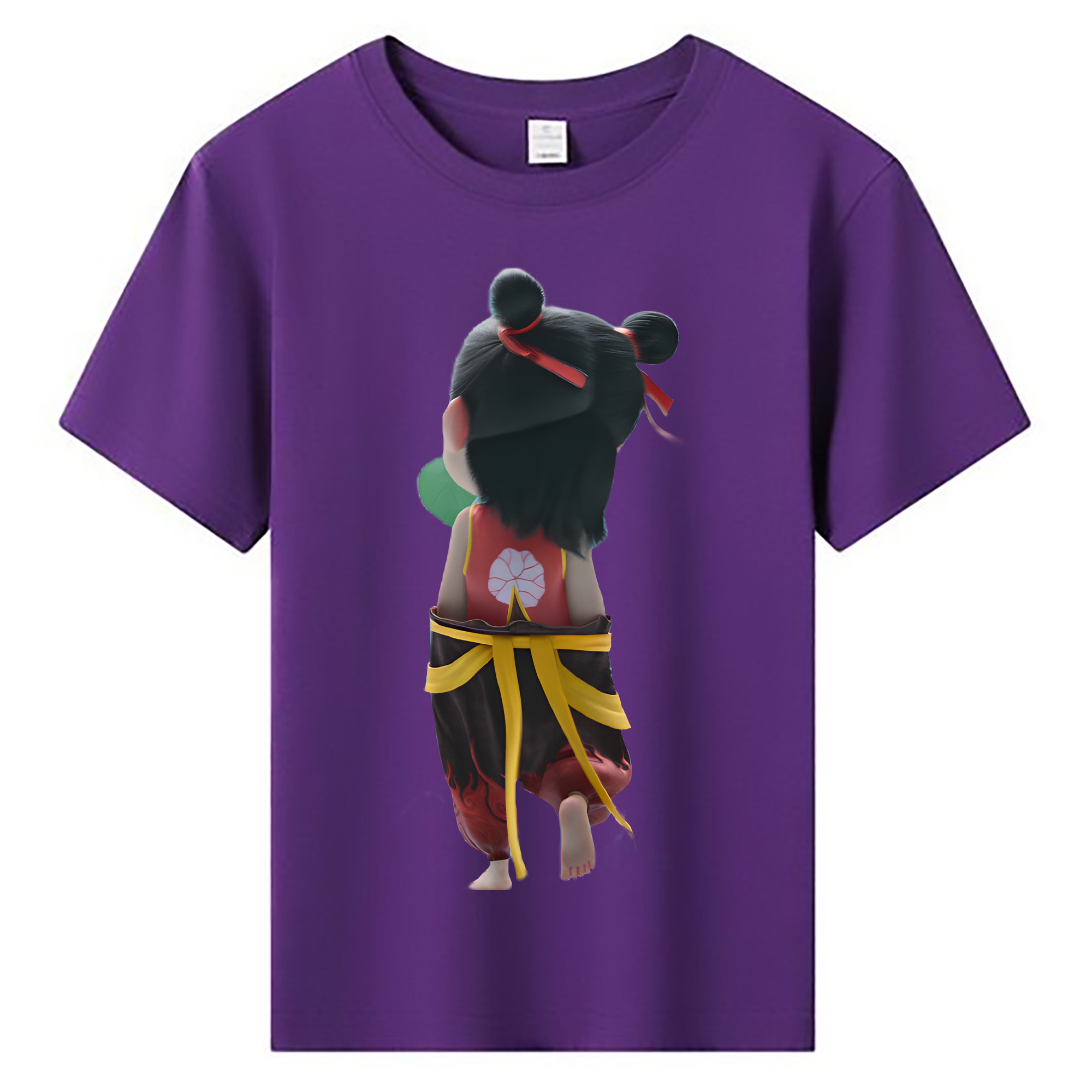 （画像用） Ne Zha 2 ナタ 魔童の大暴れ 綿100％キッズTシャツ（フロントプリント）