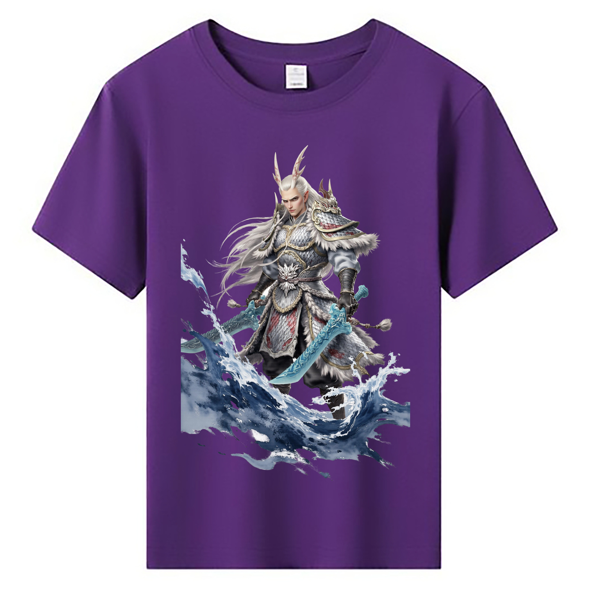 （画像用） Ne Zha 2 ナタ 魔童の大暴れ 綿100％キッズTシャツ（フロントプリント）