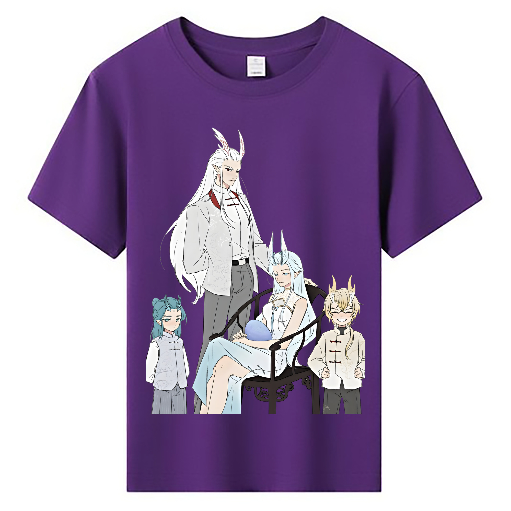 （画像用） Ne Zha 2 ナタ 魔童の大暴れ 綿100％キッズTシャツ（フロントプリント）