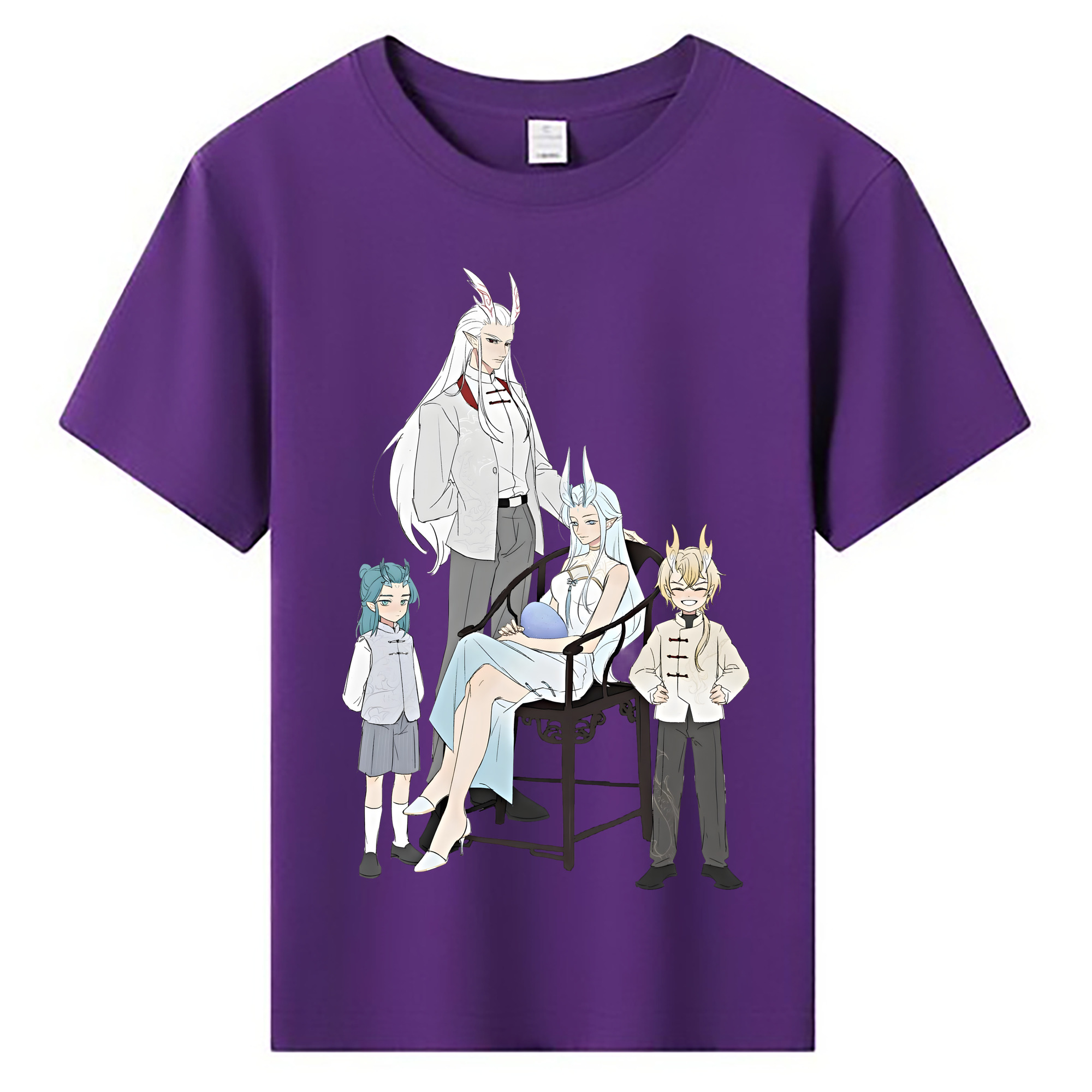 （画像用） Ne Zha 2 ナタ 魔童の大暴れ 綿100％キッズTシャツ（フロントプリント）
