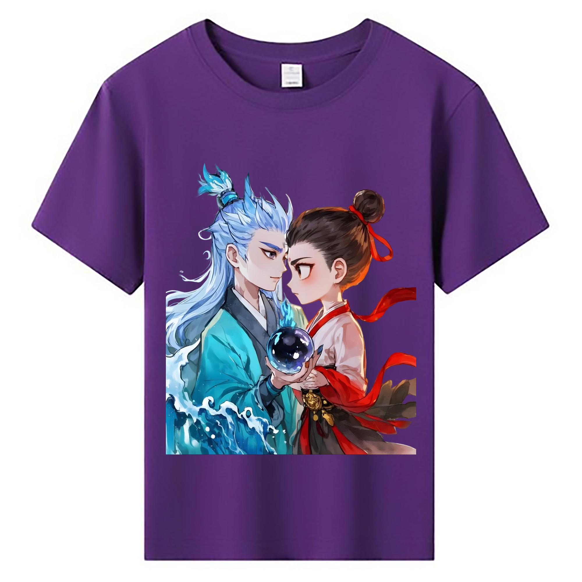 （画像用） Ne Zha 2 ナタ 魔童の大暴れ 綿100％キッズTシャツ（フロントプリント）