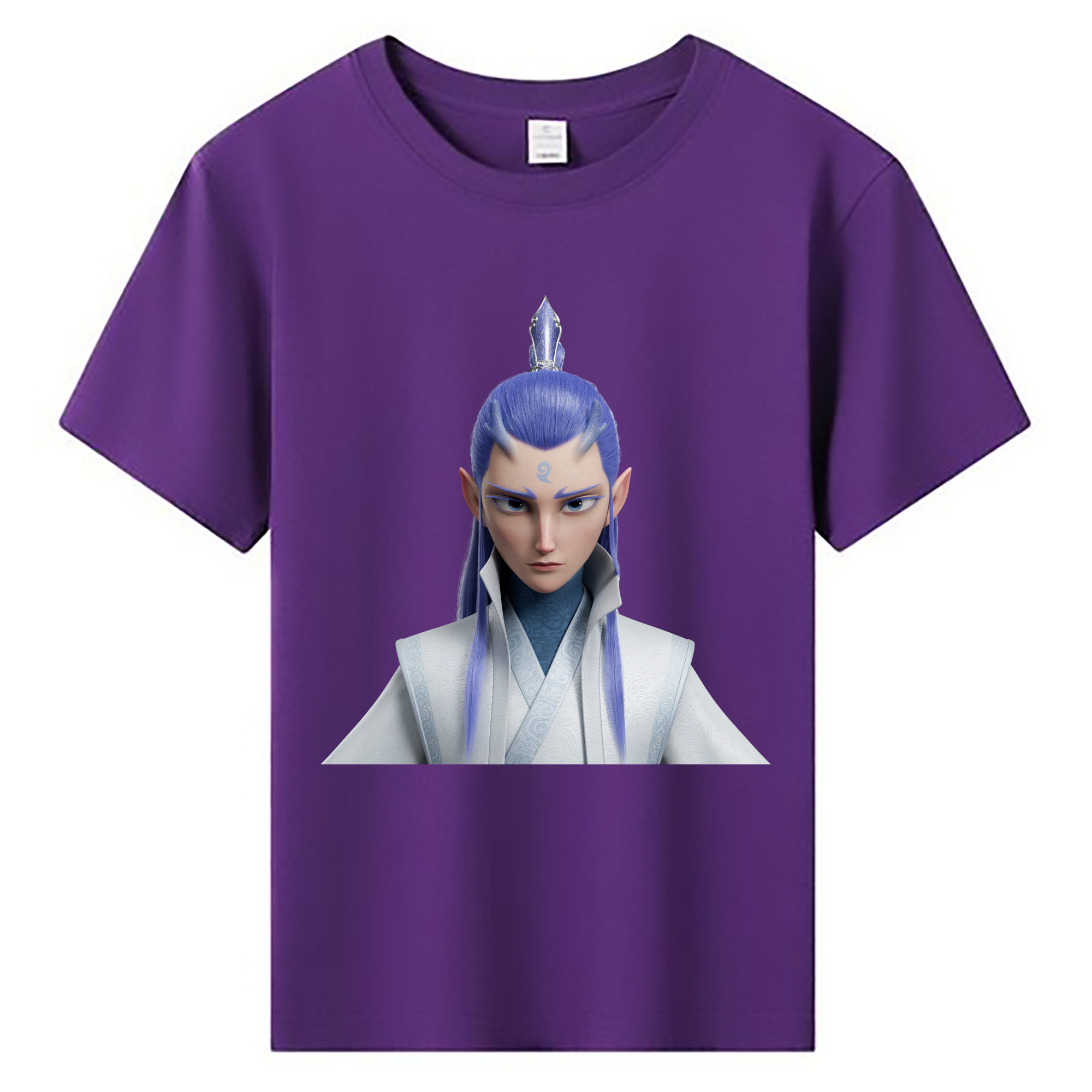 （画像用） Ne Zha 2 ナタ 魔童の大暴れ 綿100％キッズTシャツ（フロントプリント）