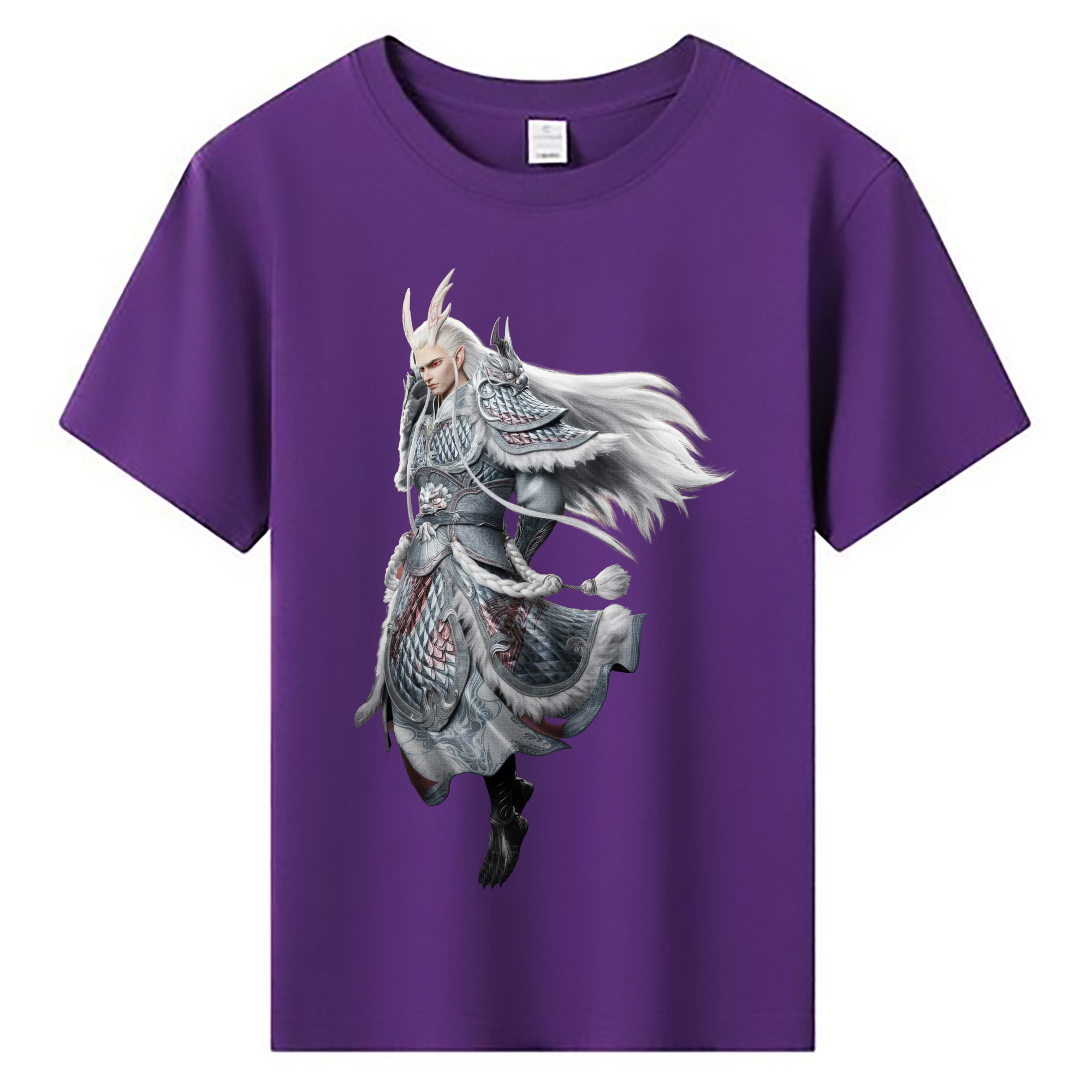 （画像用） Ne Zha 2 ナタ 魔童の大暴れ 綿100％キッズTシャツ（フロントプリント）