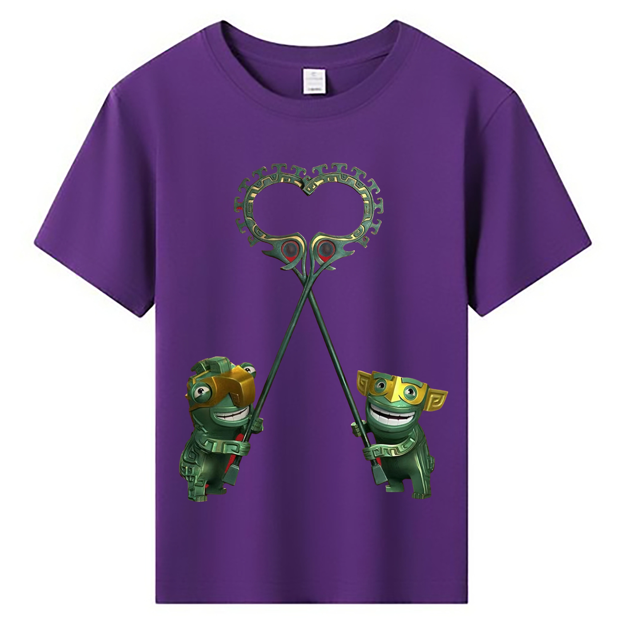 （画像用） Ne Zha 2 ナタ 魔童の大暴れ 綿100％キッズTシャツ（フロントプリント）