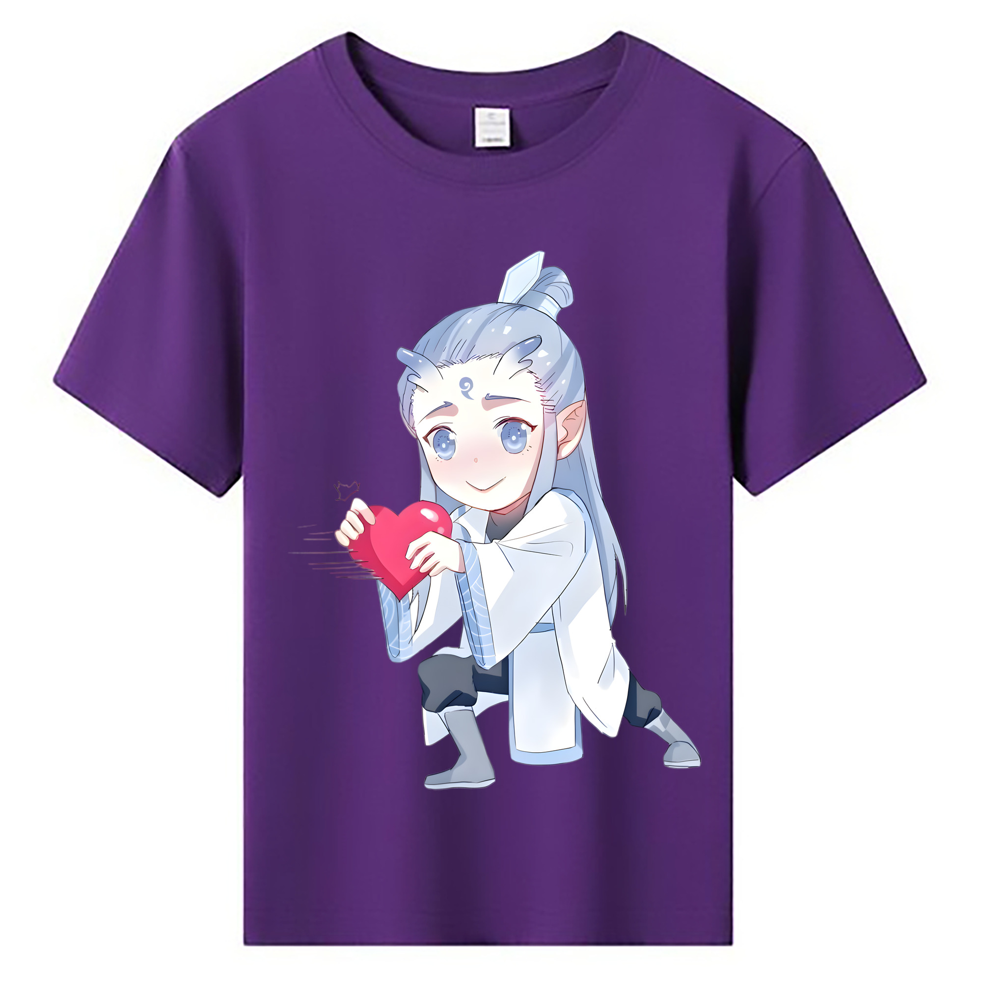 （画像用） Ne Zha 2 ナタ 魔童の大暴れ 綿100％キッズTシャツ（フロントプリント）