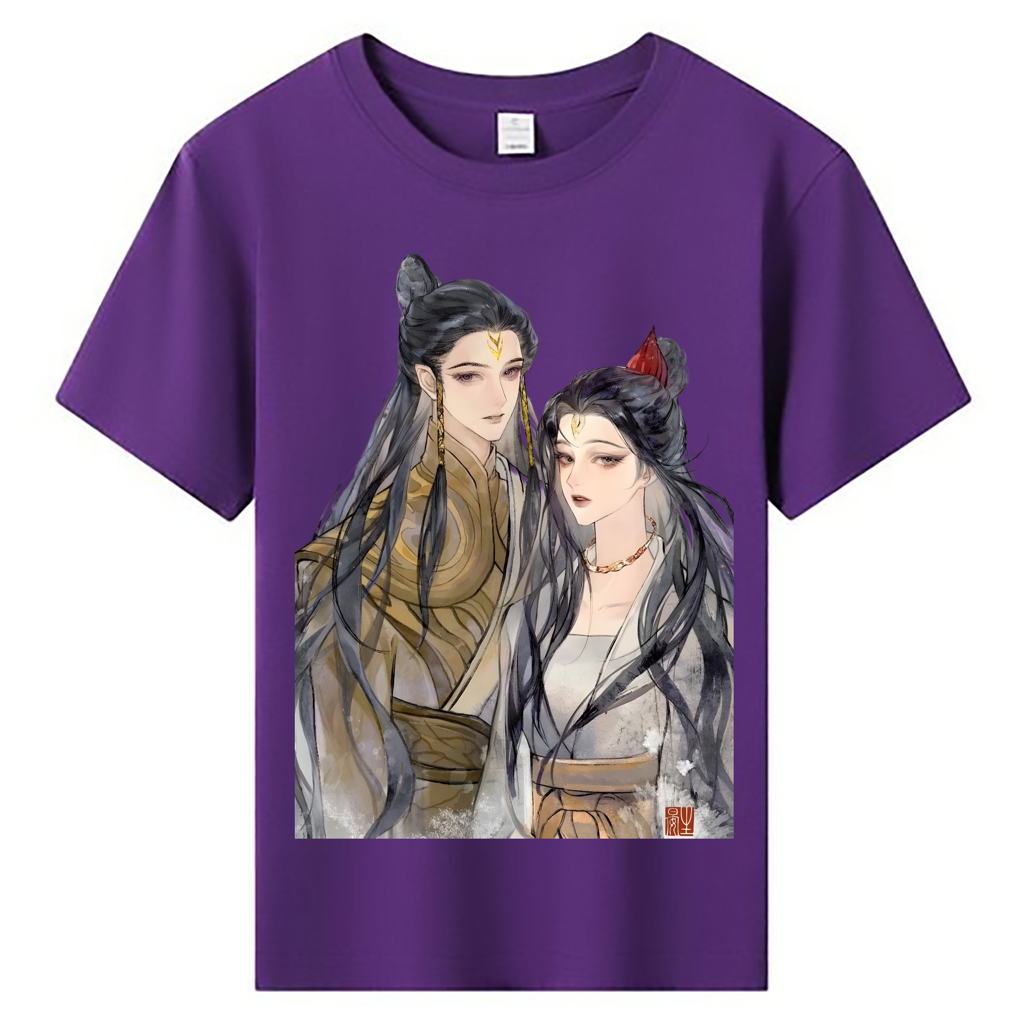 （画像用） Ne Zha 2 ナタ 魔童の大暴れ 綿100％キッズTシャツ（フロントプリント）