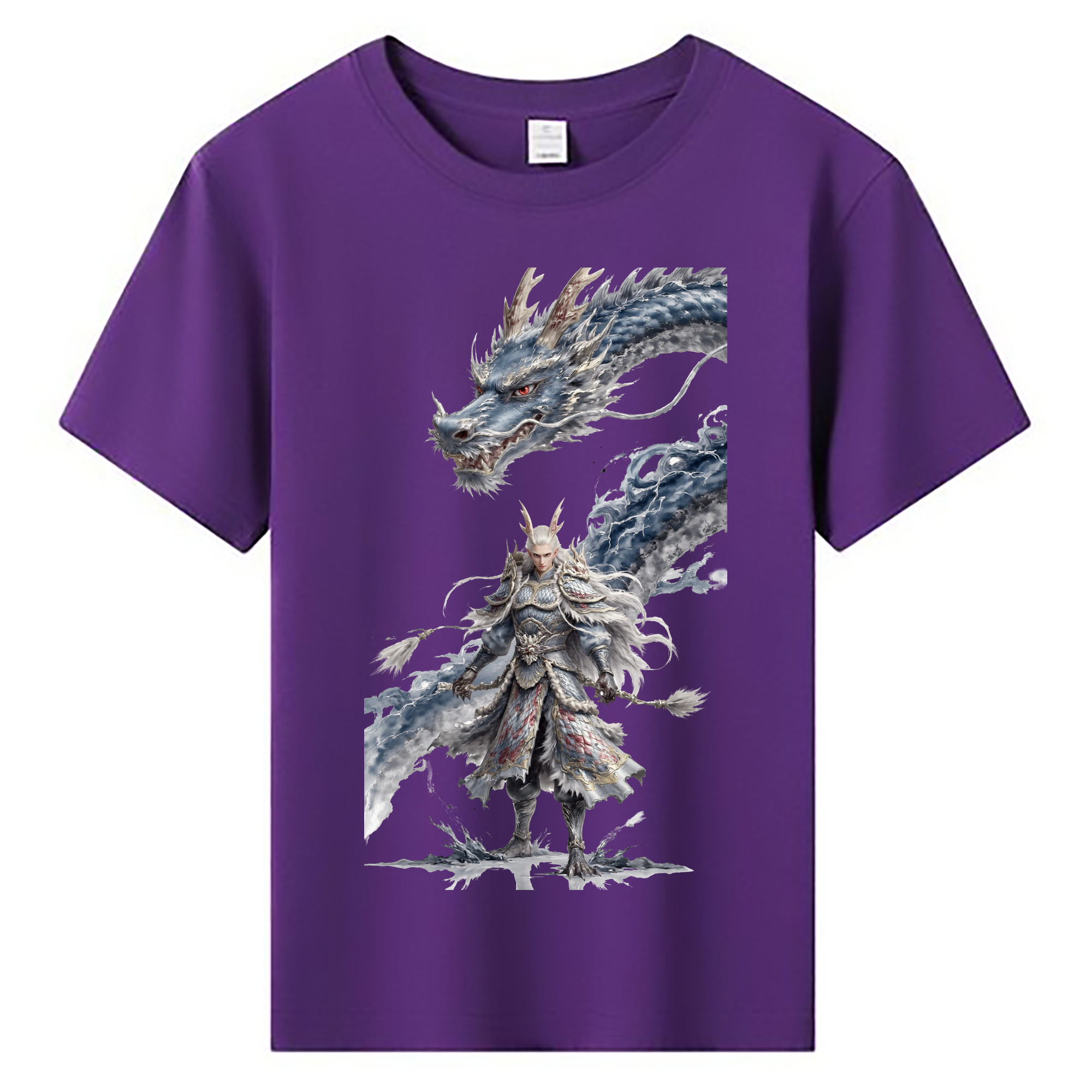 （画像用） Ne Zha 2 ナタ 魔童の大暴れ 綿100％キッズTシャツ（フロントプリント）