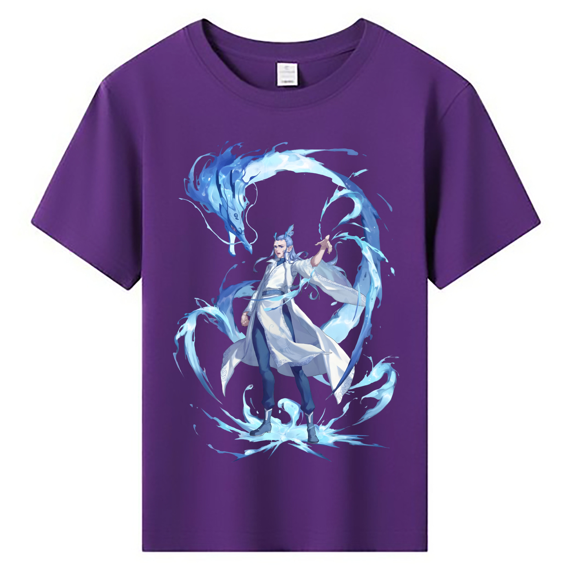 （画像用） Ne Zha 2 ナタ 魔童の大暴れ 綿100％キッズTシャツ（フロントプリント）