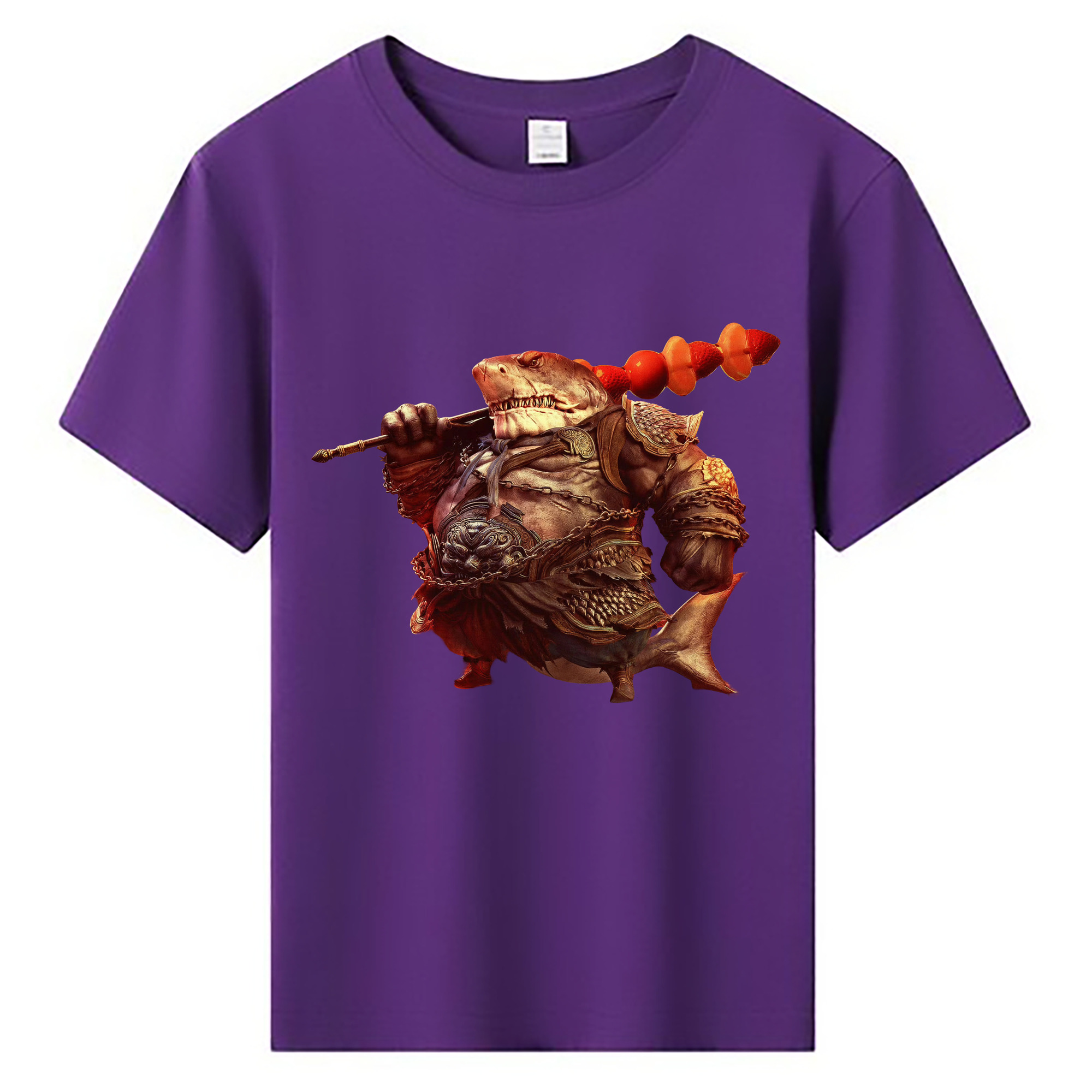 （画像用） Ne Zha 2 ナタ 魔童の大暴れ 綿100％キッズTシャツ（フロントプリント）