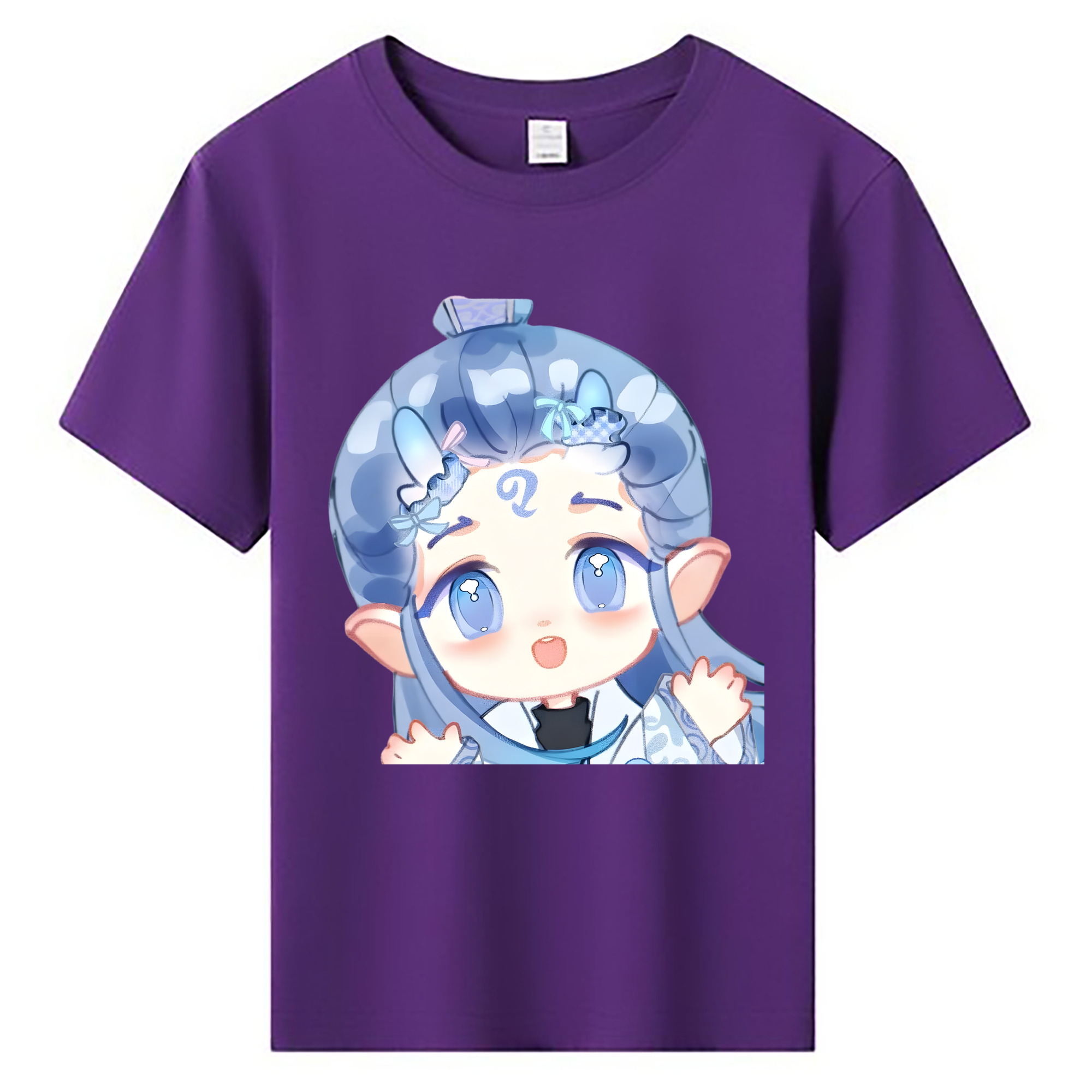 （画像用） Ne Zha 2 ナタ 魔童の大暴れ 綿100％キッズTシャツ（フロントプリント）