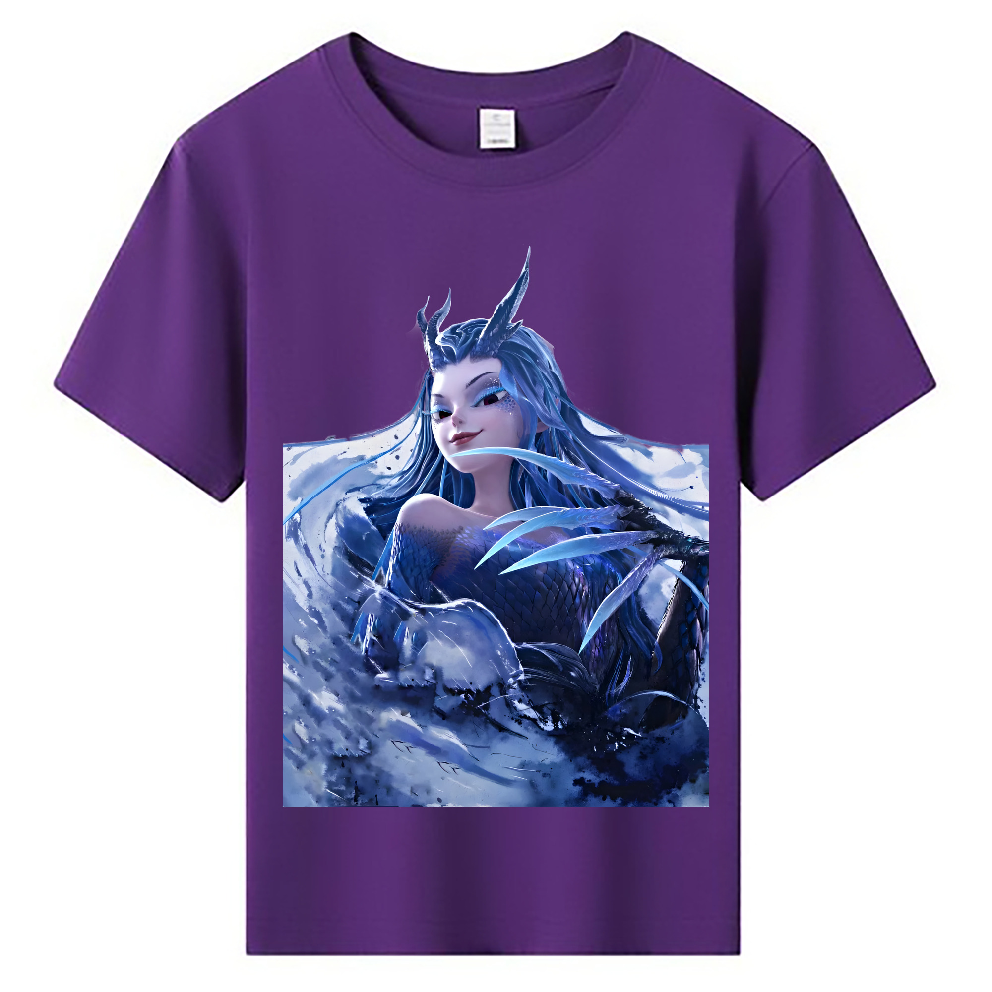 （画像用） Ne Zha 2 ナタ 魔童の大暴れ 綿100％キッズTシャツ（フロントプリント）
