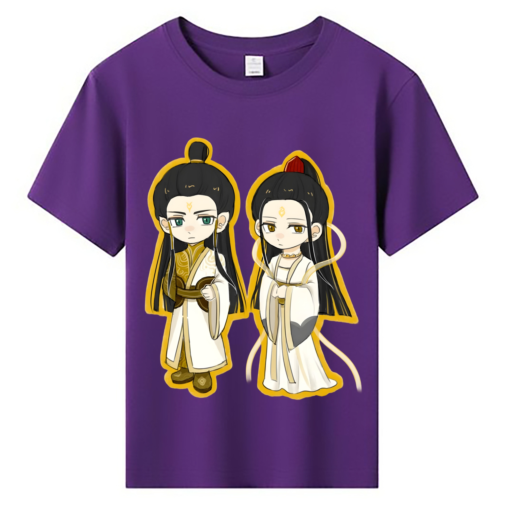 （画像用） Ne Zha 2 ナタ 魔童の大暴れ 綿100％キッズTシャツ（フロントプリント）