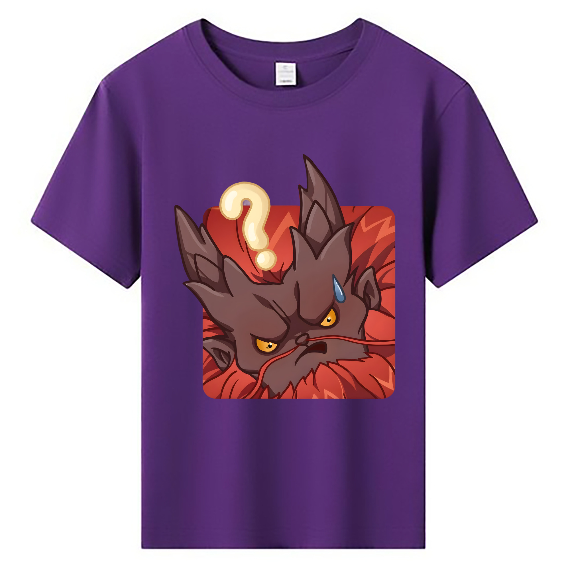 （画像用） Ne Zha 2 ナタ 魔童の大暴れ 綿100％キッズTシャツ（フロントプリント）