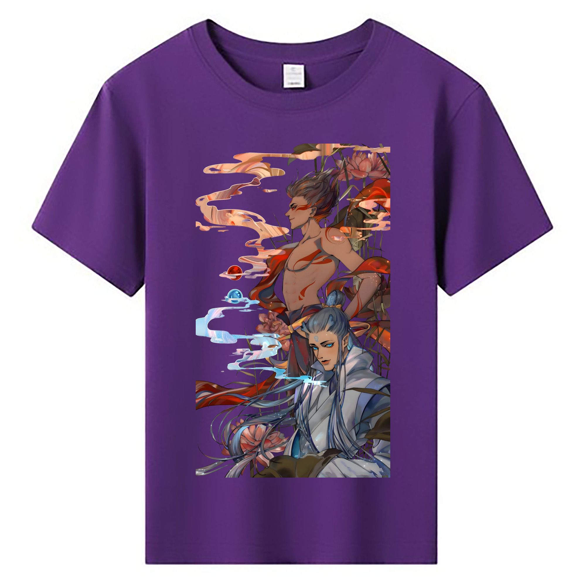 （画像用） Ne Zha 2 ナタ 魔童の大暴れ 綿100％キッズTシャツ（フロントプリント）