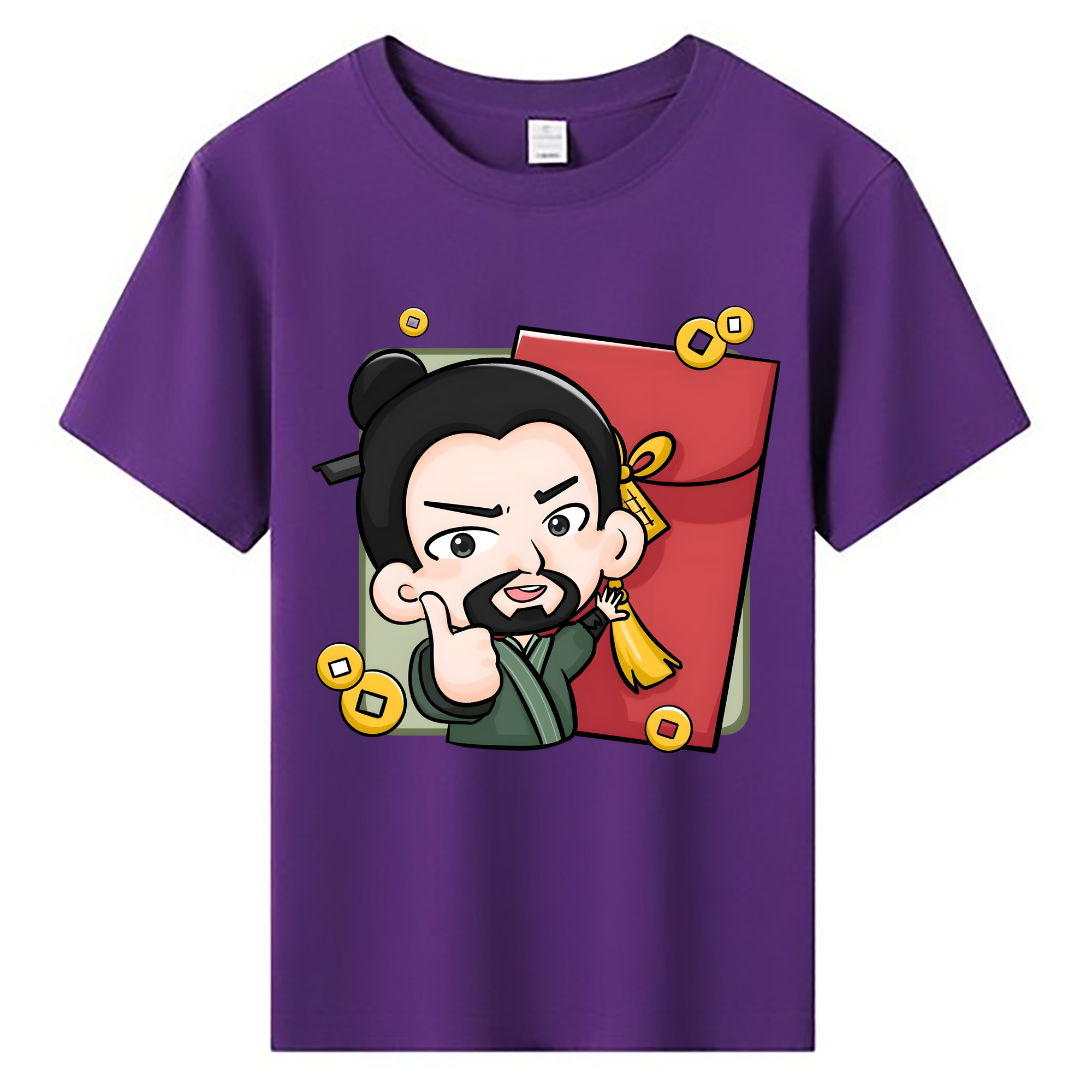（画像用） Ne Zha 2 ナタ 魔童の大暴れ 綿100％キッズTシャツ（フロントプリント）