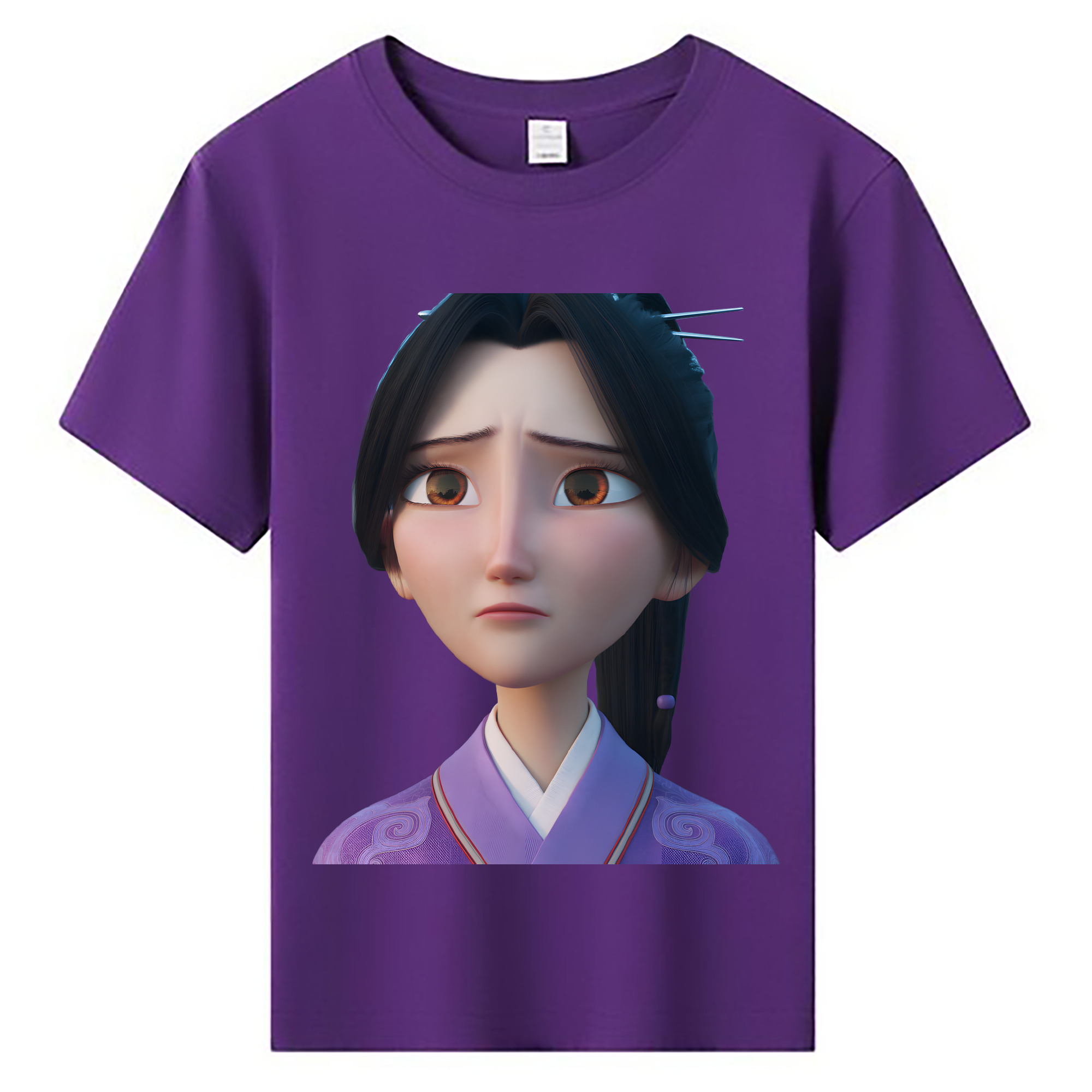 （画像用） Ne Zha 2 ナタ 魔童の大暴れ 綿100％キッズTシャツ（フロントプリント）