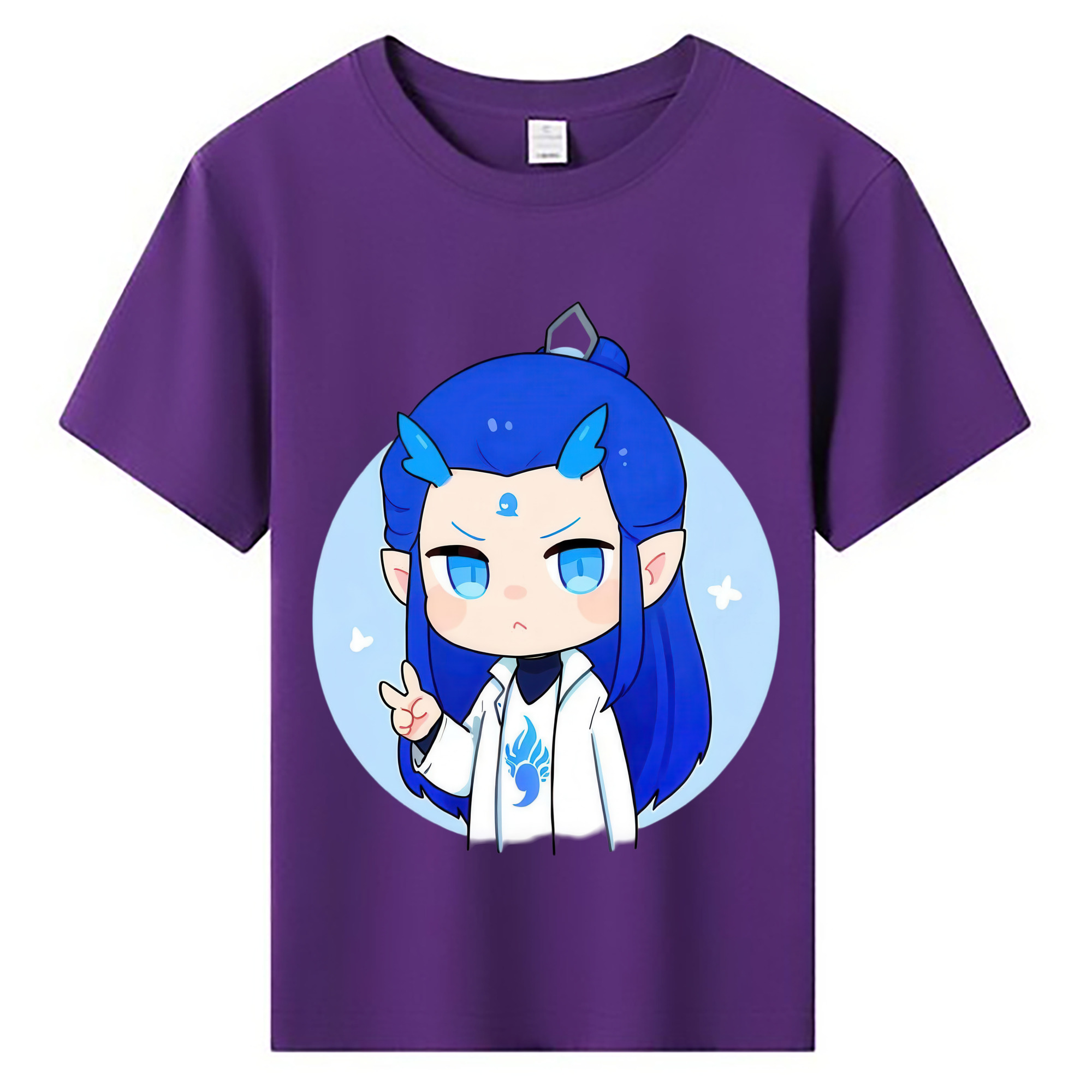 （画像用） Ne Zha 2 ナタ 魔童の大暴れ 綿100％キッズTシャツ（フロントプリント）