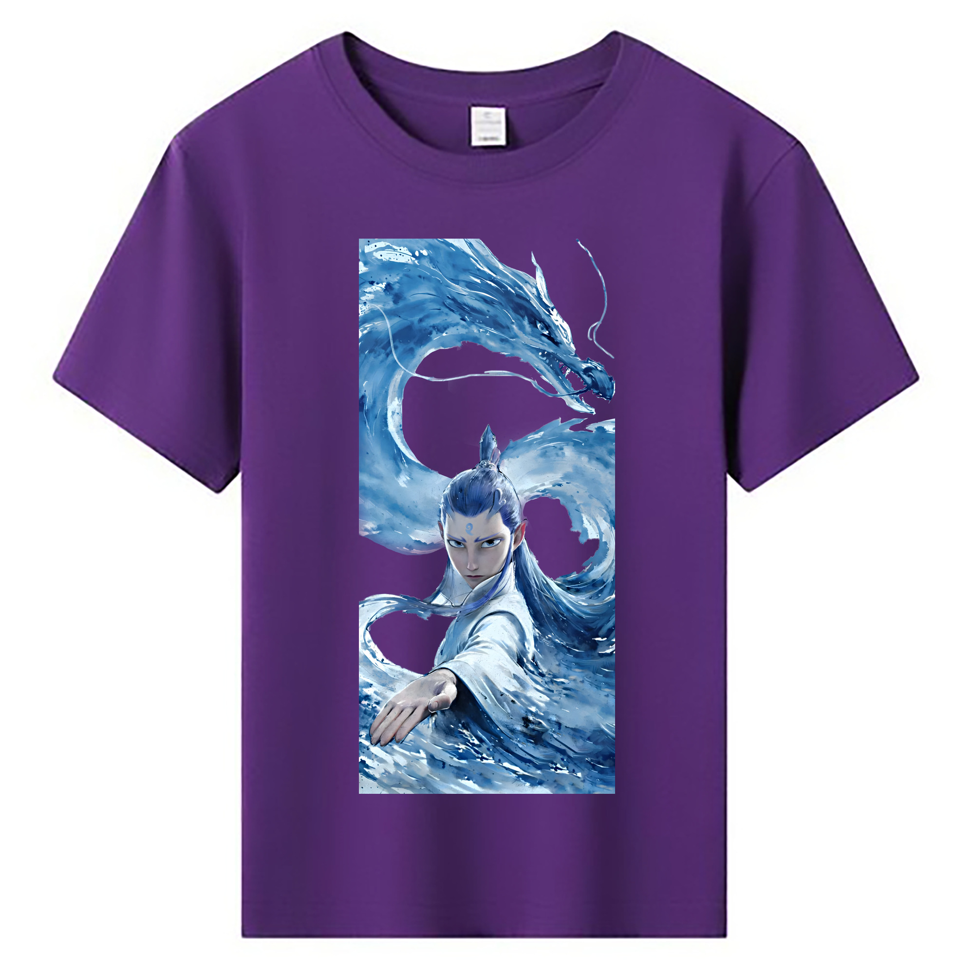 （画像用） Ne Zha 2 ナタ 魔童の大暴れ 綿100％キッズTシャツ（フロントプリント）