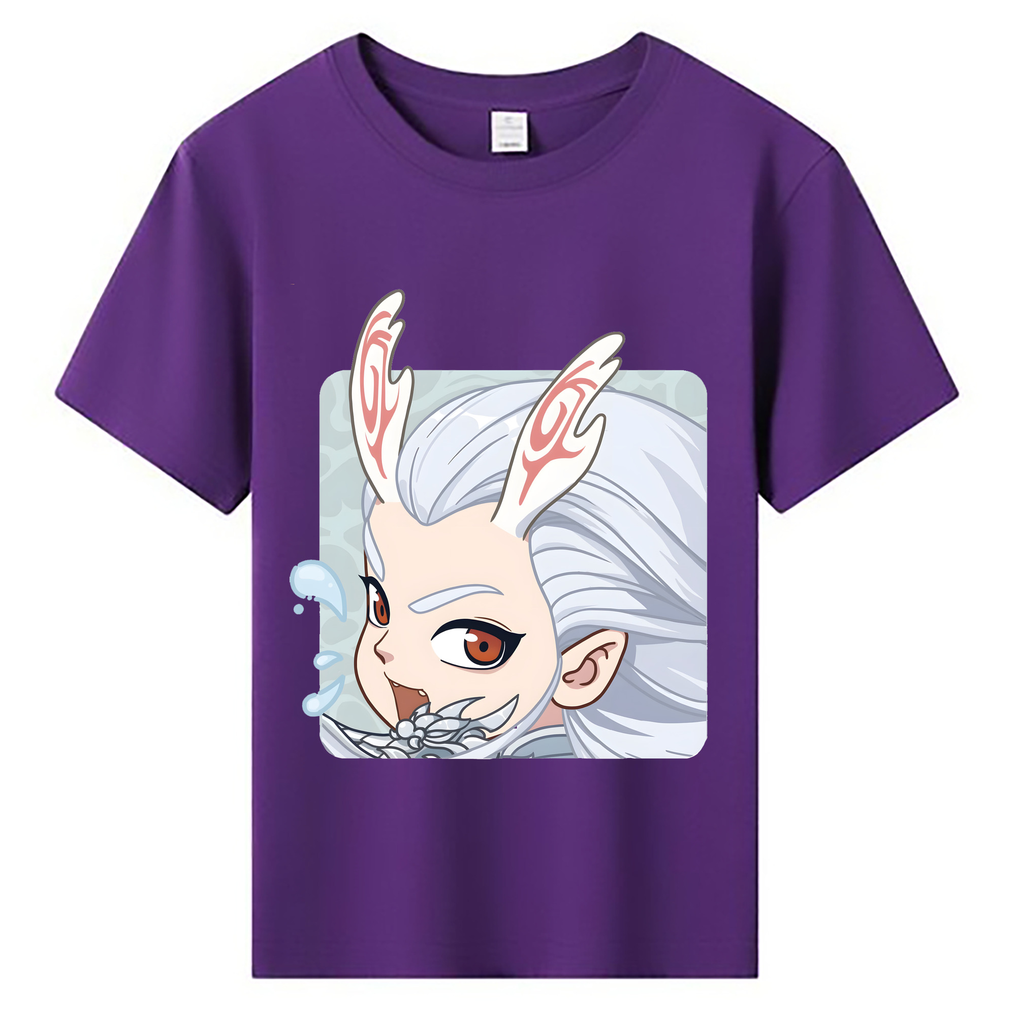 （画像用） Ne Zha 2 ナタ 魔童の大暴れ 綿100％キッズTシャツ（フロントプリント）