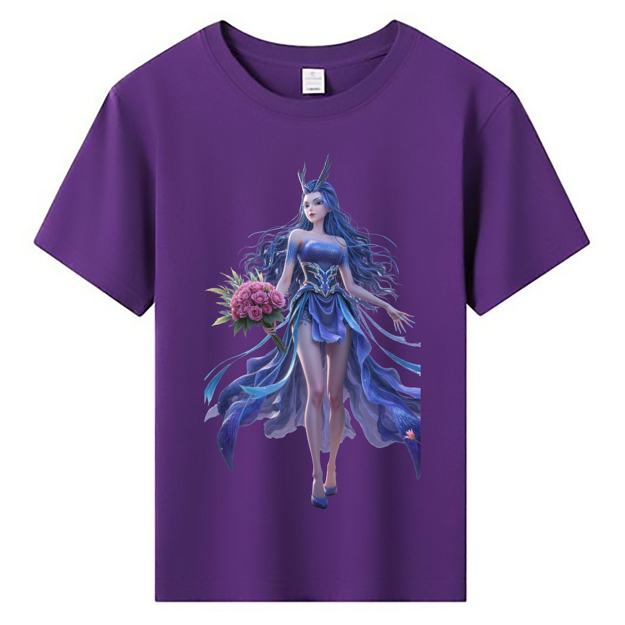 （画像用） Ne Zha 2 ナタ 魔童の大暴れ 綿100％キッズTシャツ（フロントプリント）