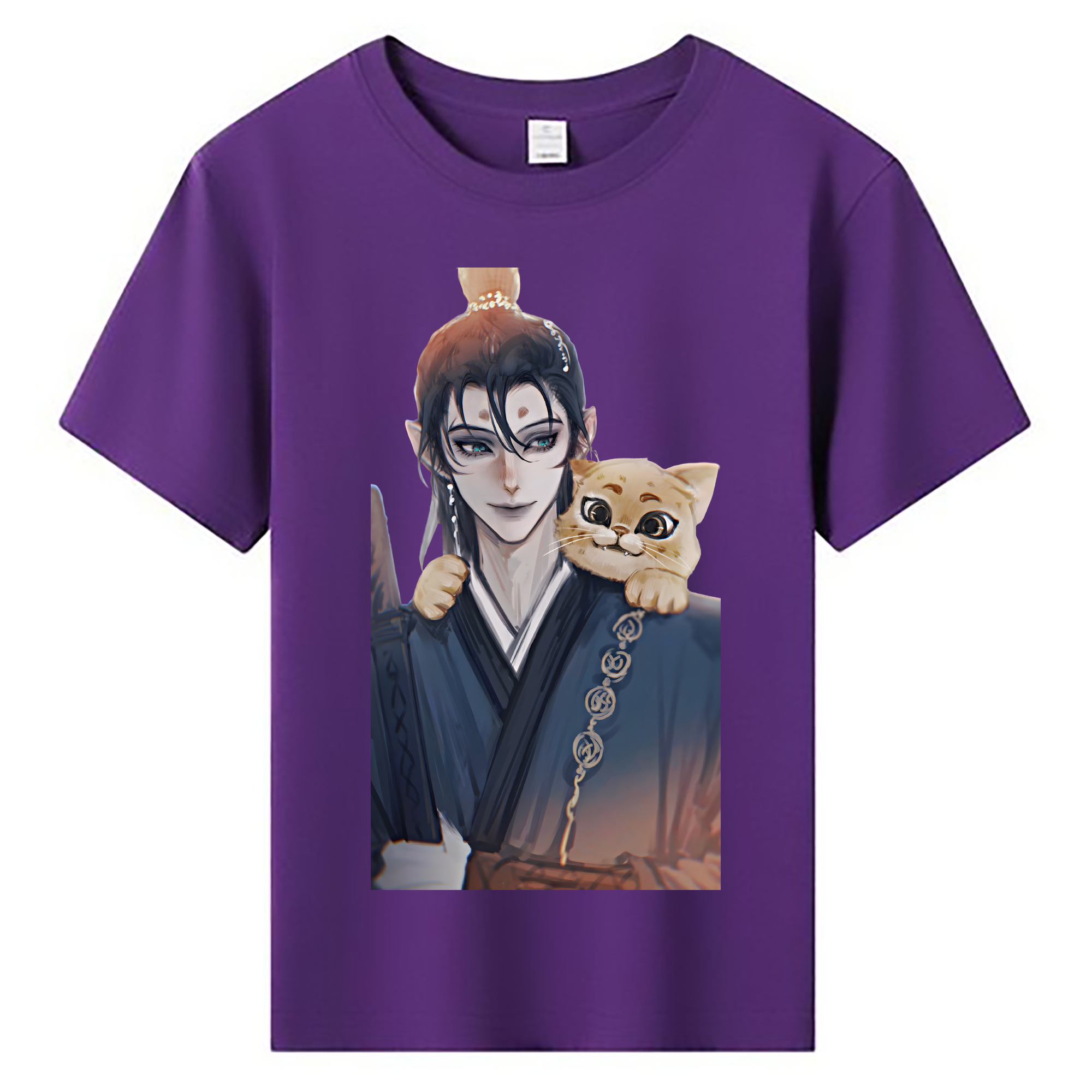 （画像用） Ne Zha 2 ナタ 魔童の大暴れ 綿100％キッズTシャツ（フロントプリント）