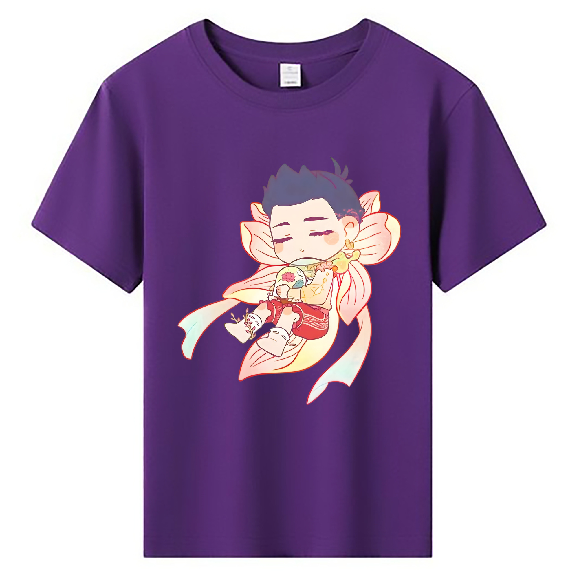 （画像用） Ne Zha 2 ナタ 魔童の大暴れ 綿100％キッズTシャツ（フロントプリント）