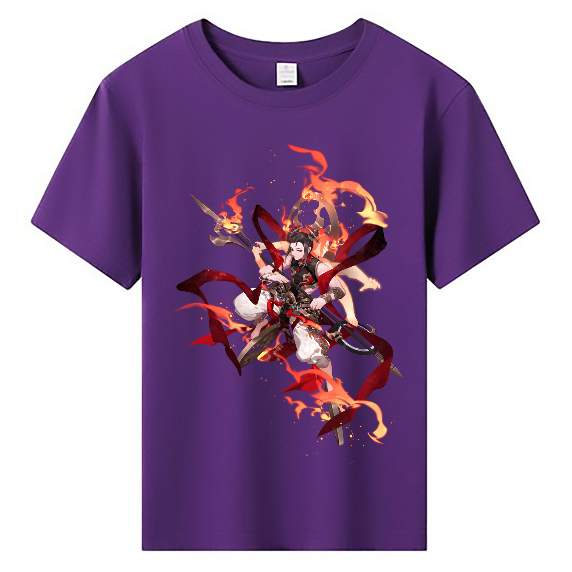 （画像用） Ne Zha 2 ナタ 魔童の大暴れ 綿100％キッズTシャツ（フロントプリント）