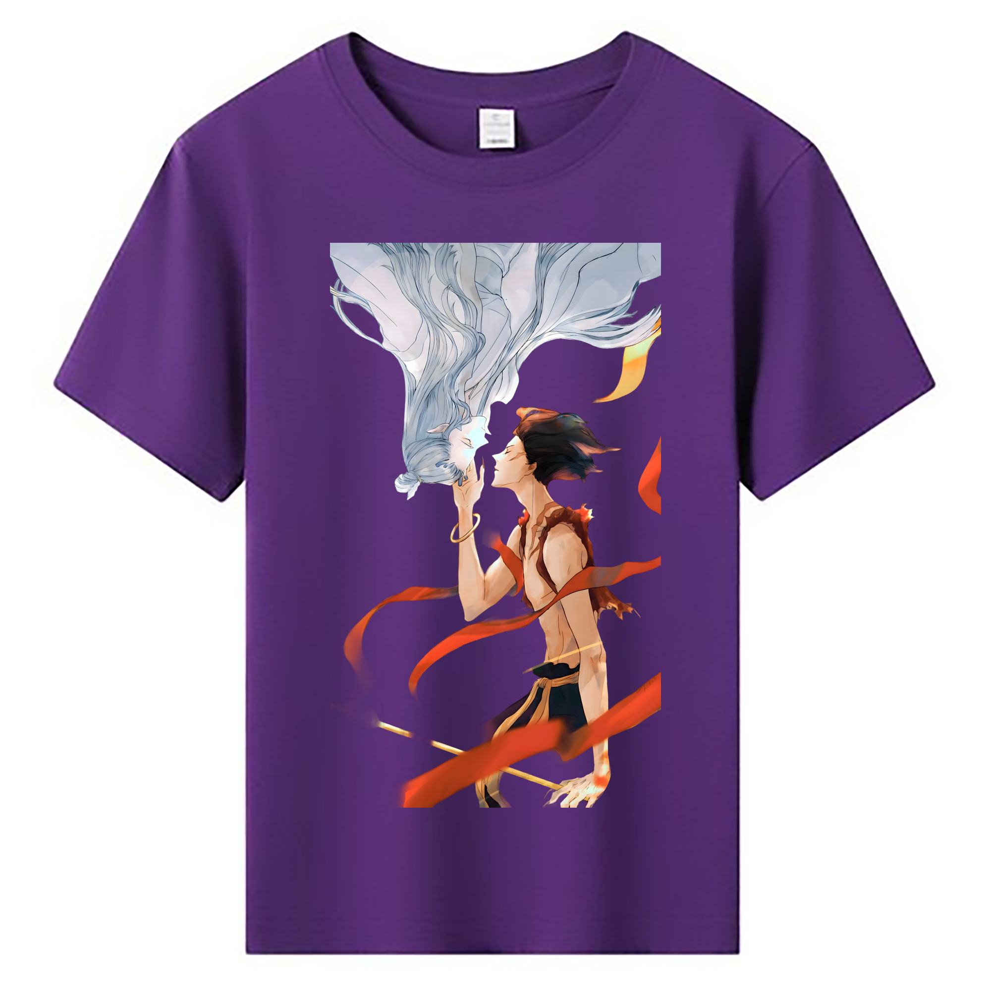 （画像用） Ne Zha 2 ナタ 魔童の大暴れ 綿100％キッズTシャツ（フロントプリント）