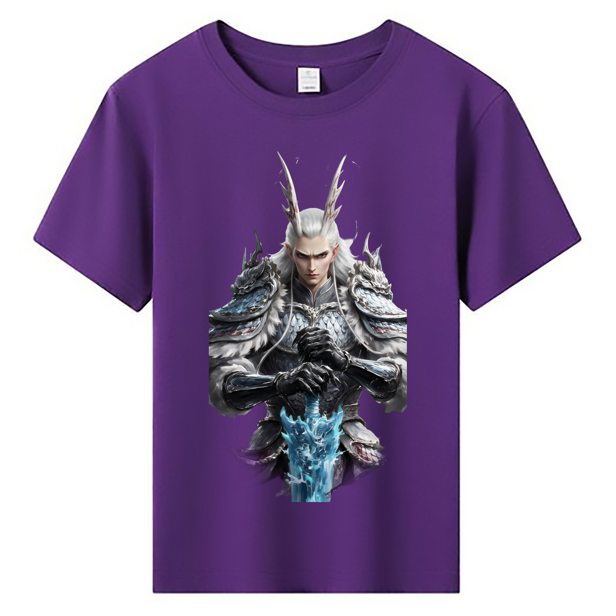 （画像用） Ne Zha 2 ナタ 魔童の大暴れ 綿100％キッズTシャツ（フロントプリント）