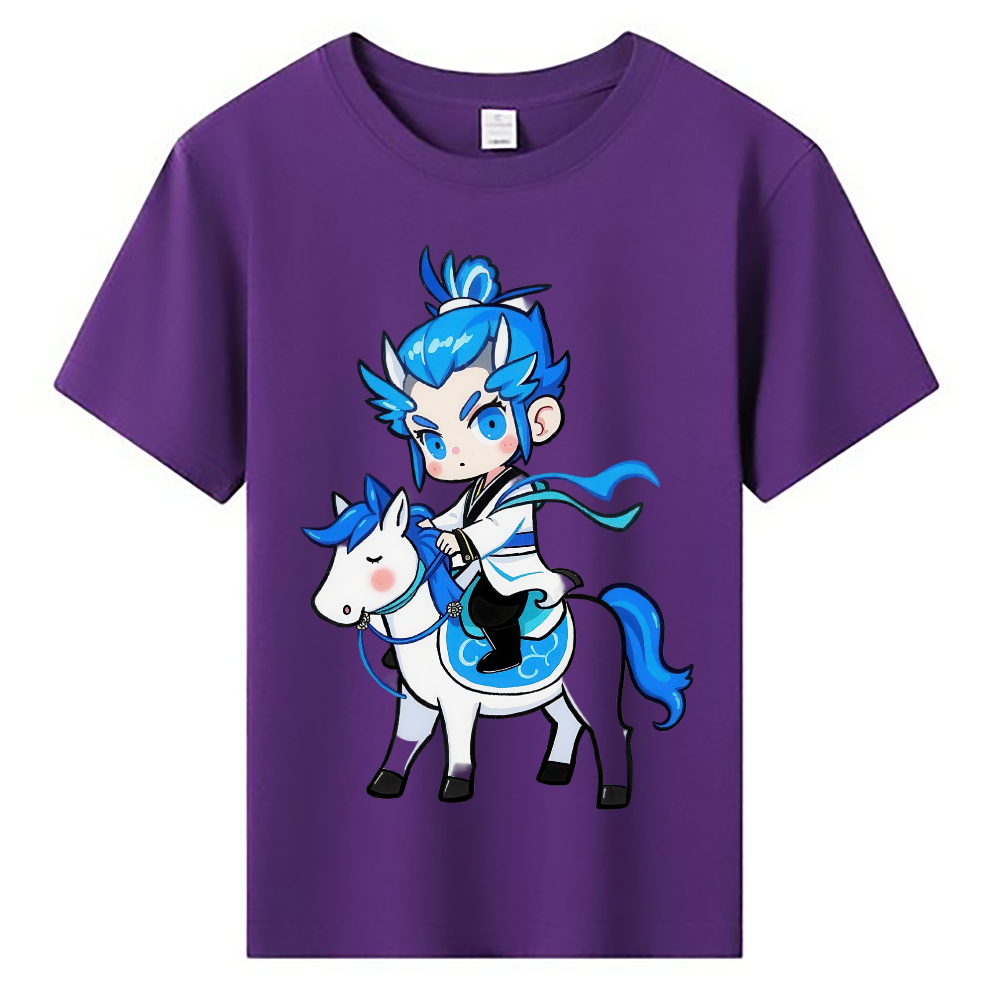 （画像用） Ne Zha 2 ナタ 魔童の大暴れ 綿100％キッズTシャツ（フロントプリント）