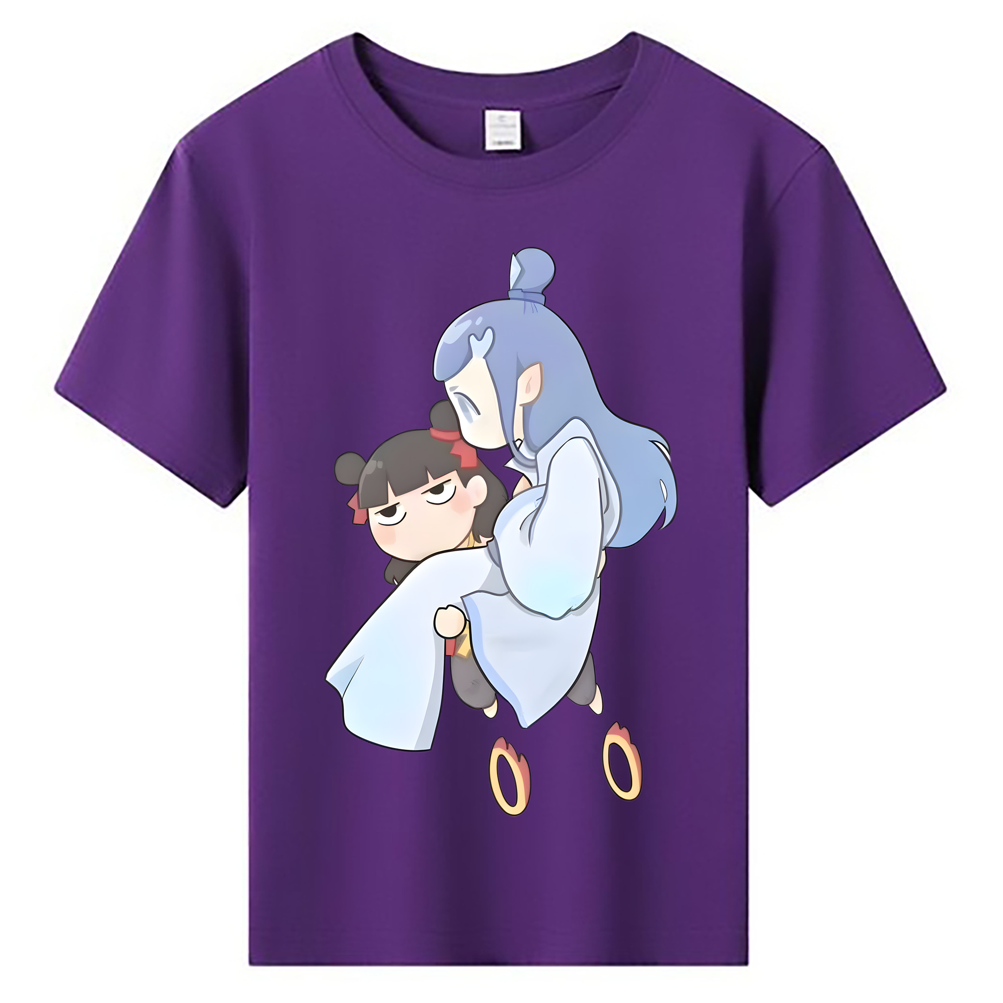 （画像用） Ne Zha 2 ナタ 魔童の大暴れ 綿100％キッズTシャツ（フロントプリント）