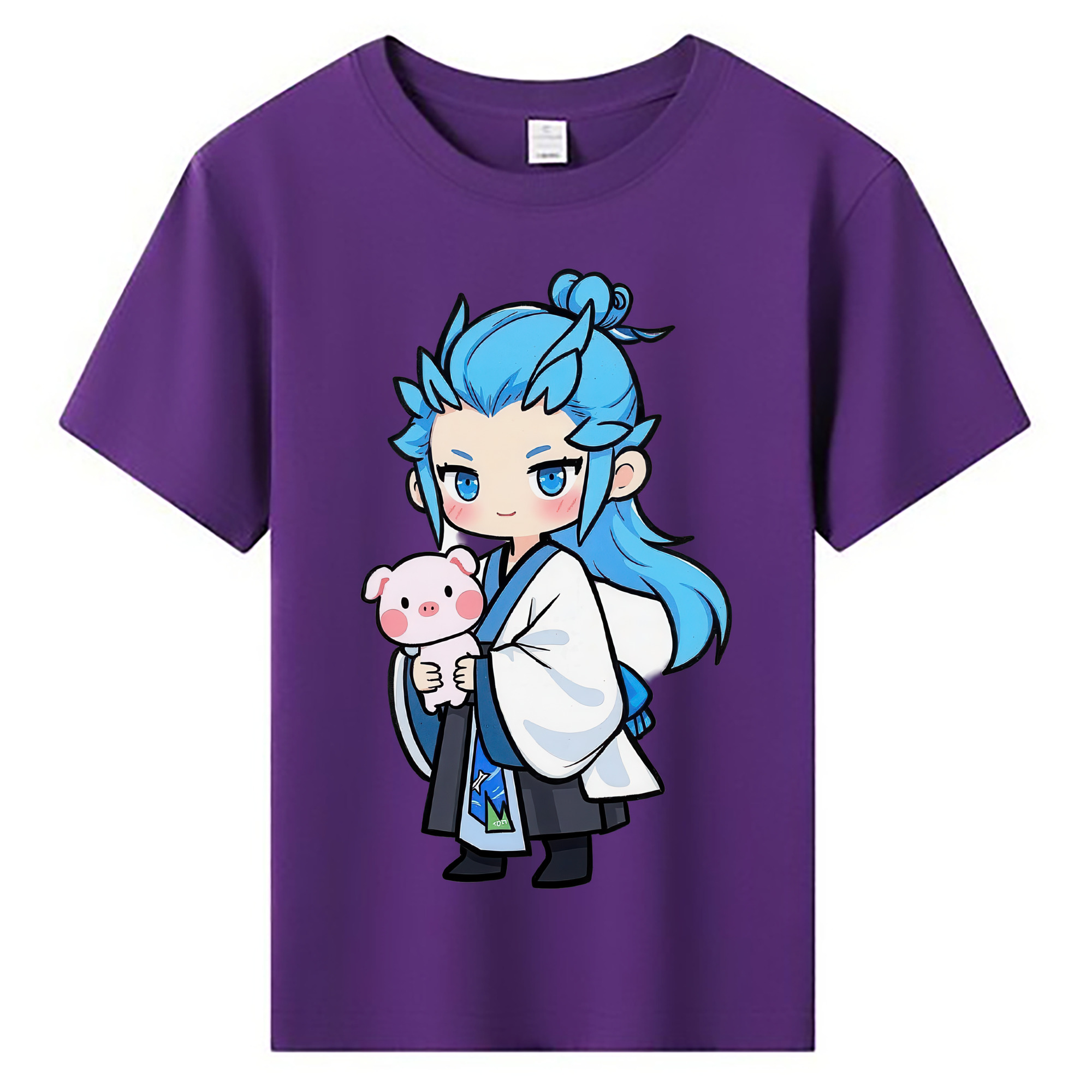 （画像用） Ne Zha 2 ナタ 魔童の大暴れ 綿100％キッズTシャツ（フロントプリント）