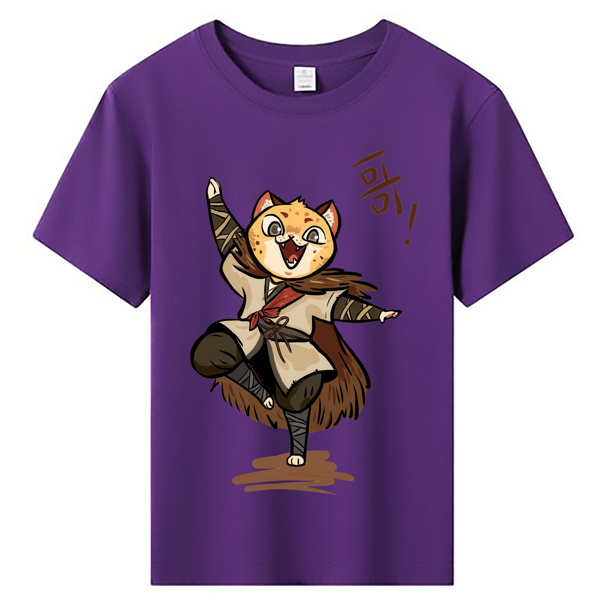 （画像用） Ne Zha 2 ナタ 魔童の大暴れ 綿100％キッズTシャツ（フロントプリント）