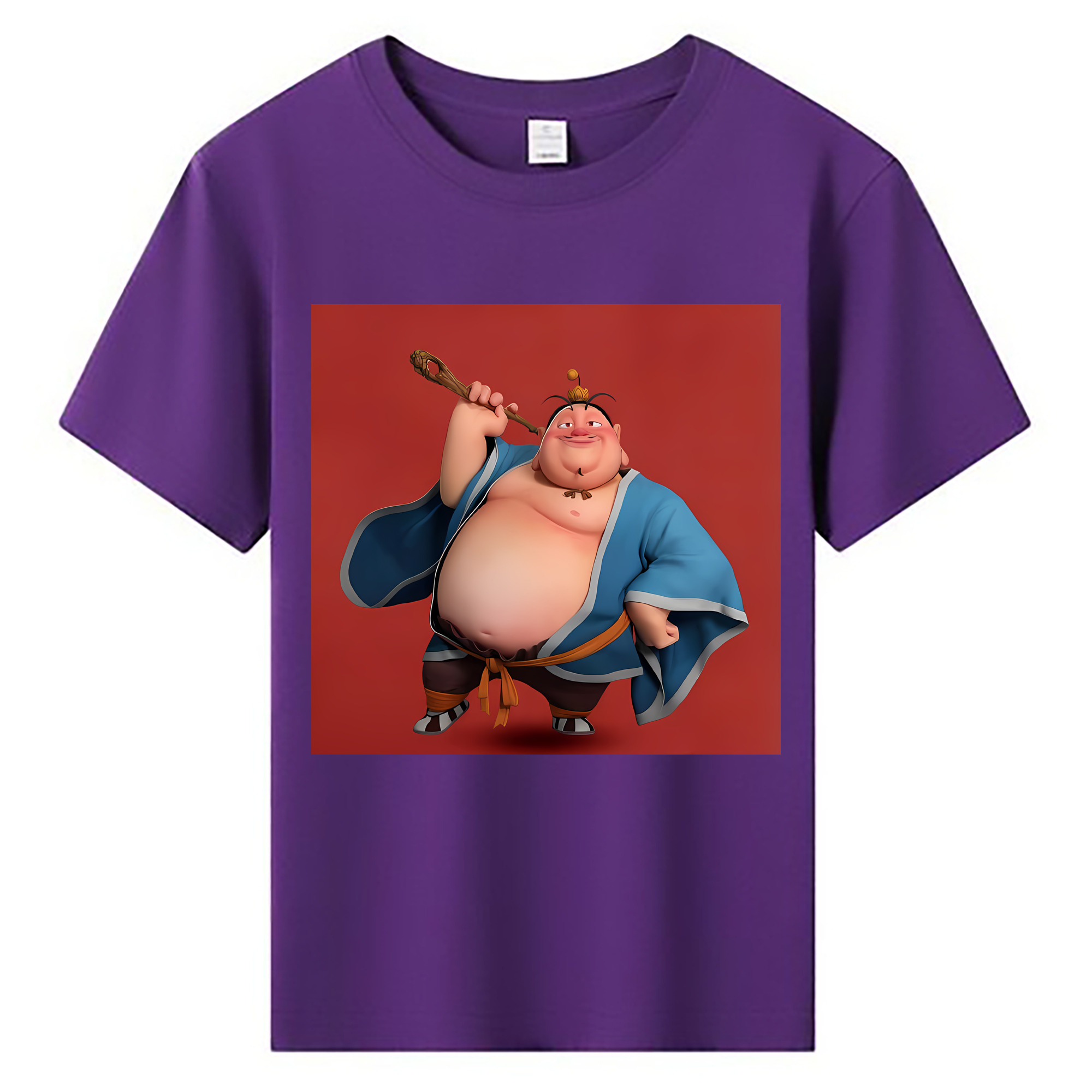 （画像用） Ne Zha 2 ナタ 魔童の大暴れ 綿100％キッズTシャツ（フロントプリント）