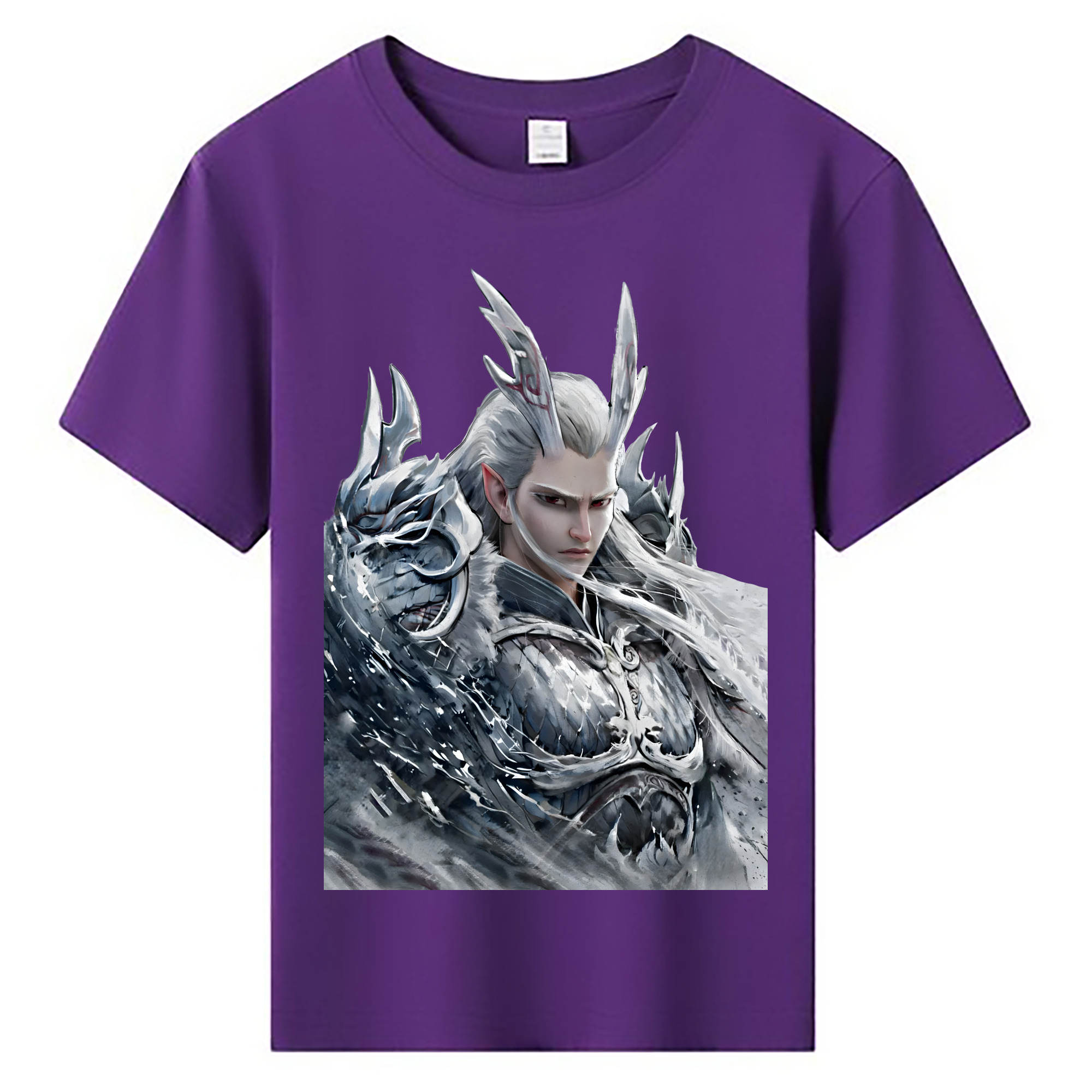 （画像用） Ne Zha 2 ナタ 魔童の大暴れ 綿100％キッズTシャツ（フロントプリント）